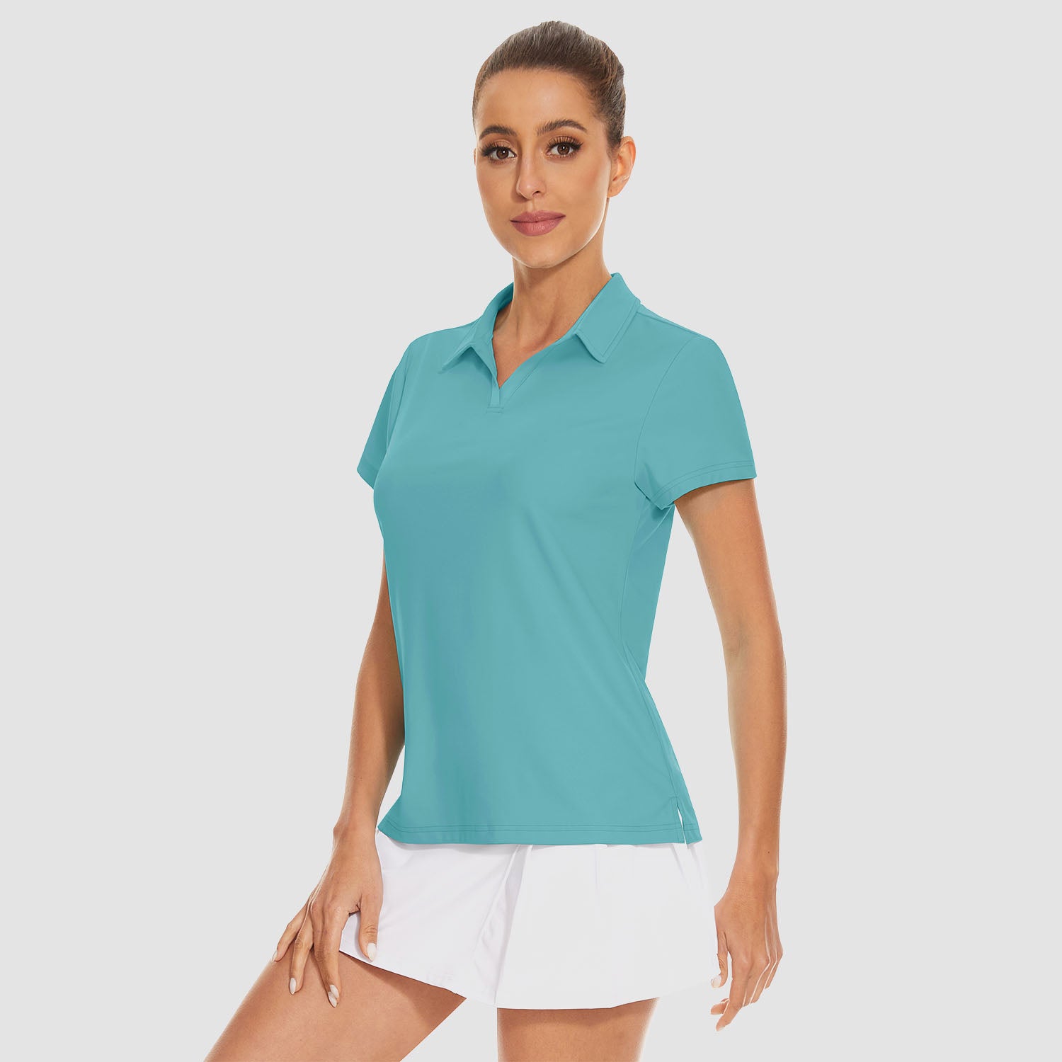 Women's V-Neck Golf Polo Shirt UPF 50+ Quick-Dry - MAGCOMSEN