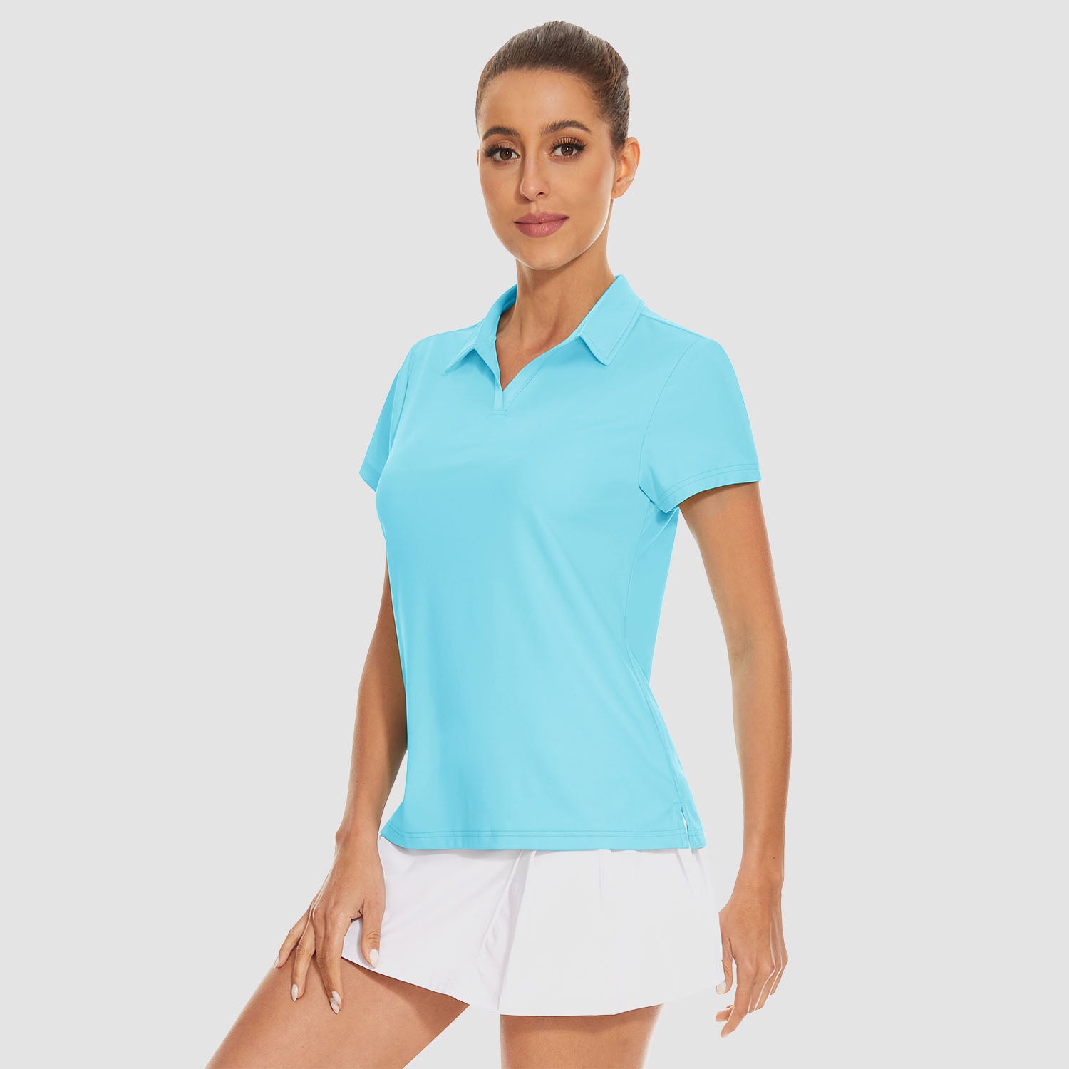 Women's V-Neck Golf Polo Shirt UPF 50+ Quick-Dry - MAGCOMSEN