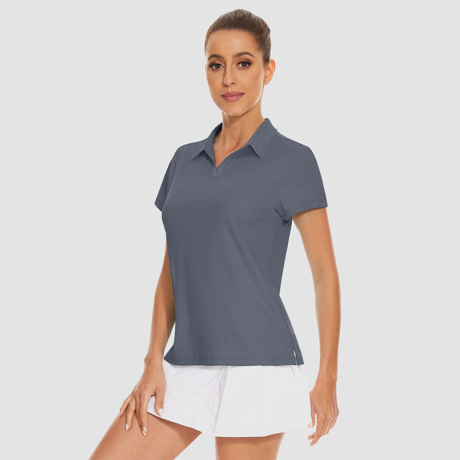 Women's V-Neck Golf Polo Shirt UPF 50+ Quick-Dry - MAGCOMSEN