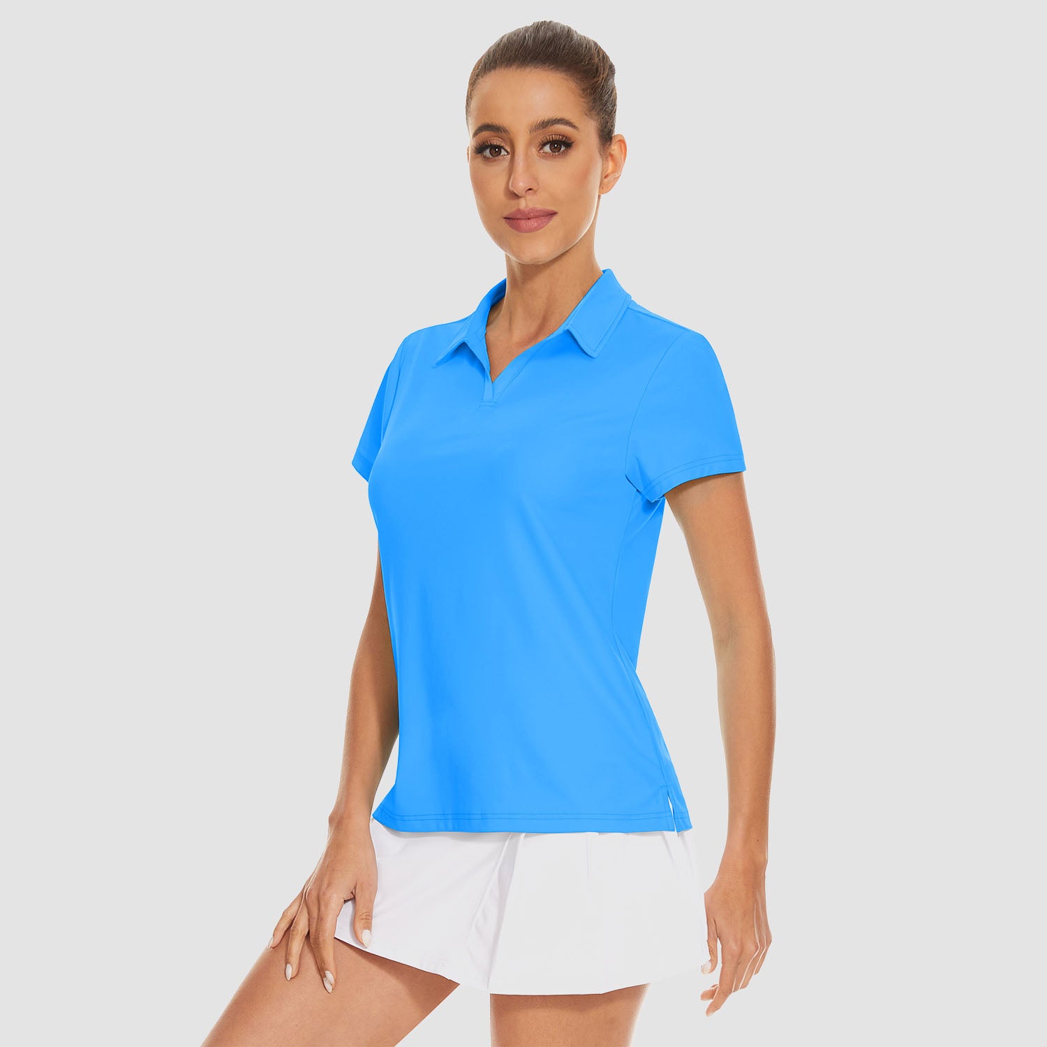 Women's V-Neck Golf Polo Shirt UPF 50+ Quick-Dry - MAGCOMSEN