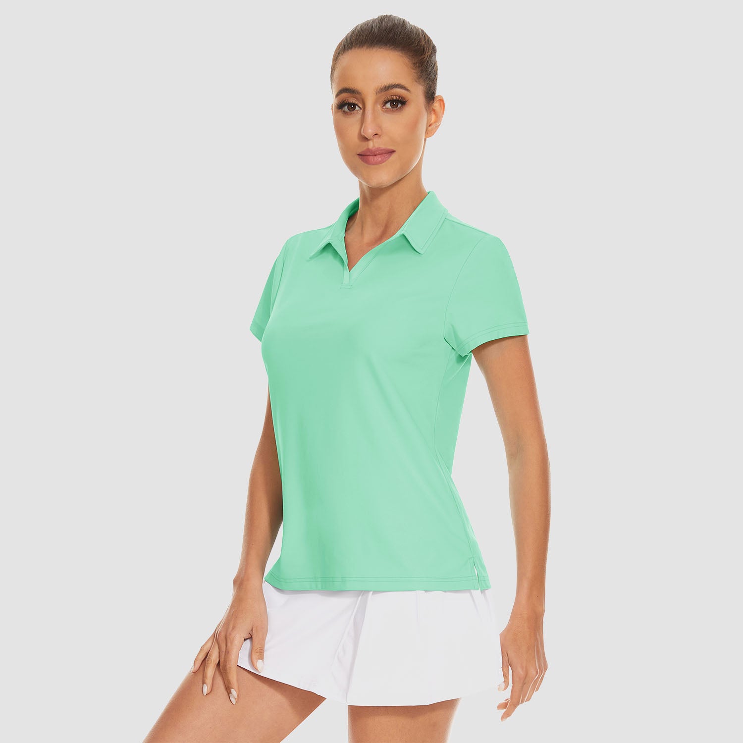 Women's V-Neck Golf Polo Shirt UPF 50+ Quick-Dry - MAGCOMSEN