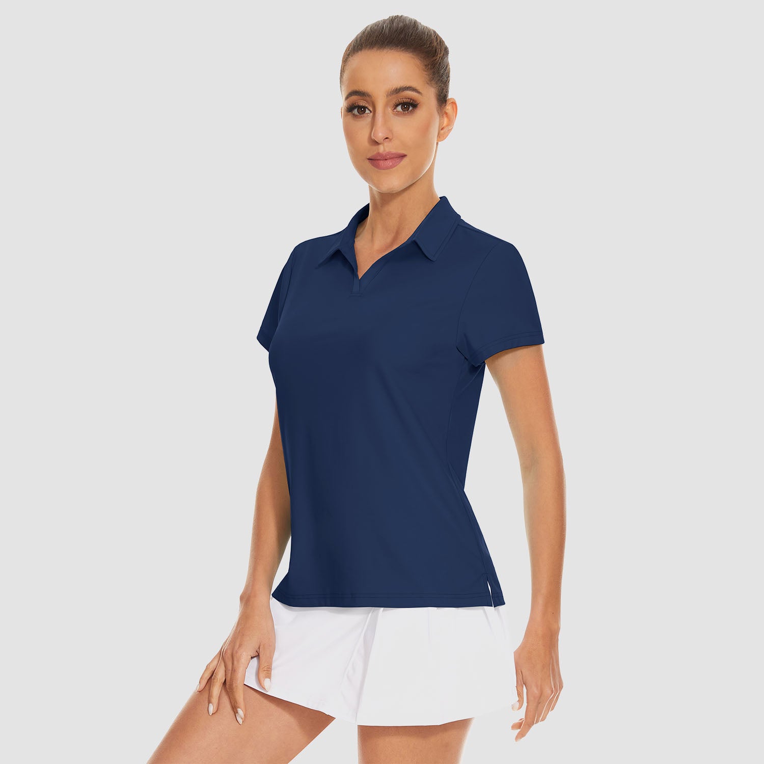 Women's V-Neck Golf Polo Shirt UPF 50+ Quick-Dry - MAGCOMSEN
