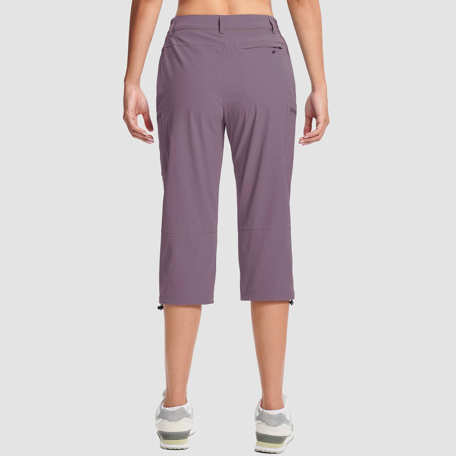 Lotus Pink Women's Lightweight Water-Resistant Hiking Capris with 5 Pockets - MAGCOMSEN