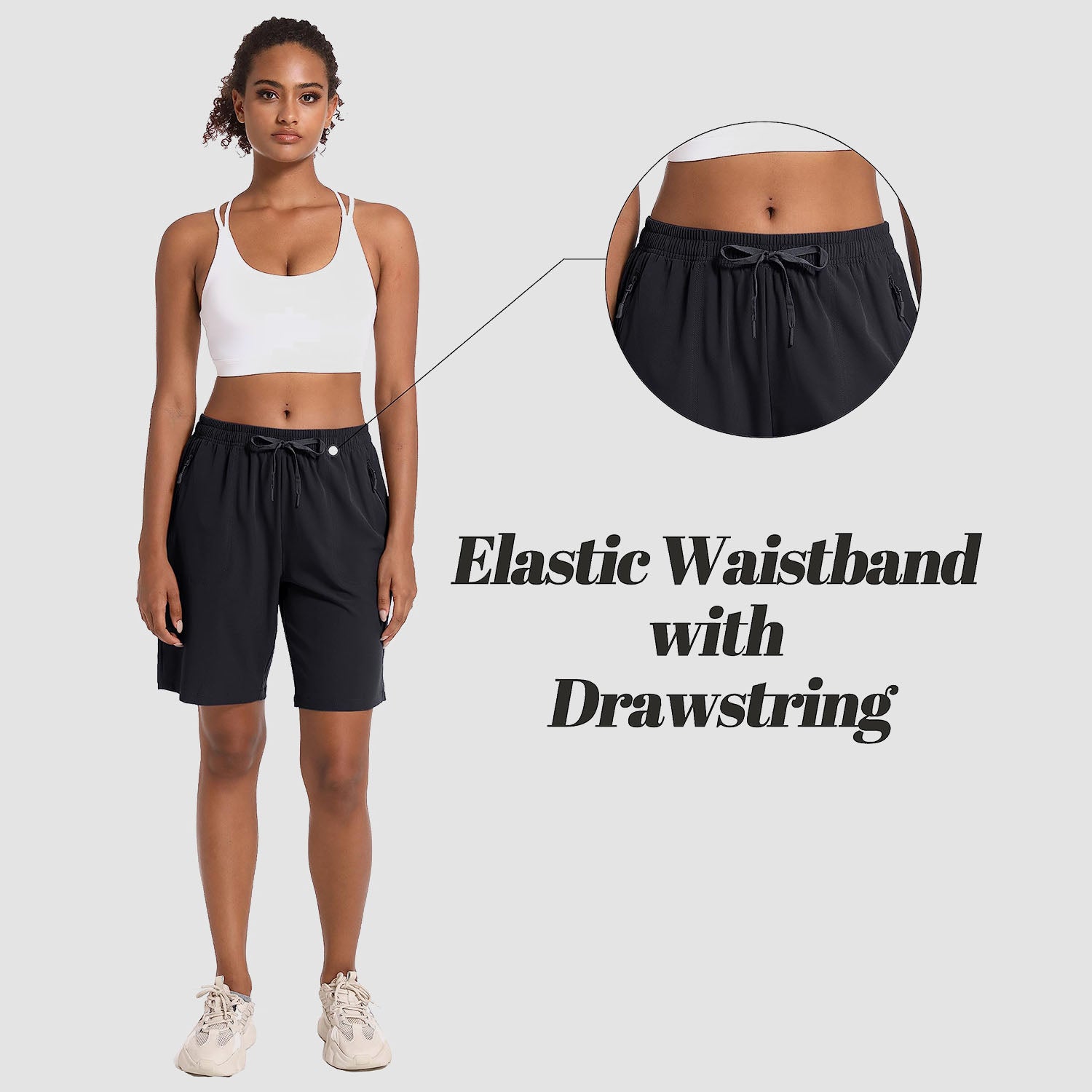 Women's Lightweight Quick-Dry Hiking Shorts with 3 Pockets - MAGCOMSEN