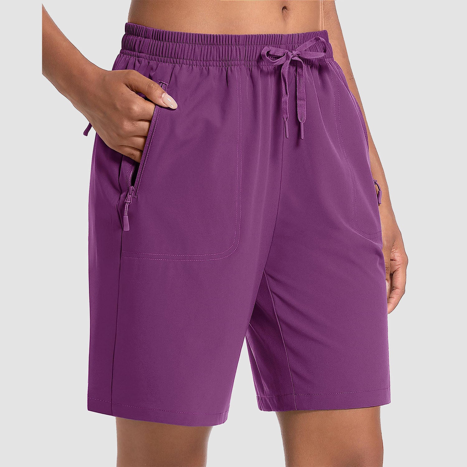 Women's Lightweight Quick-Dry Hiking Shorts with 3 Pockets - MAGCOMSEN