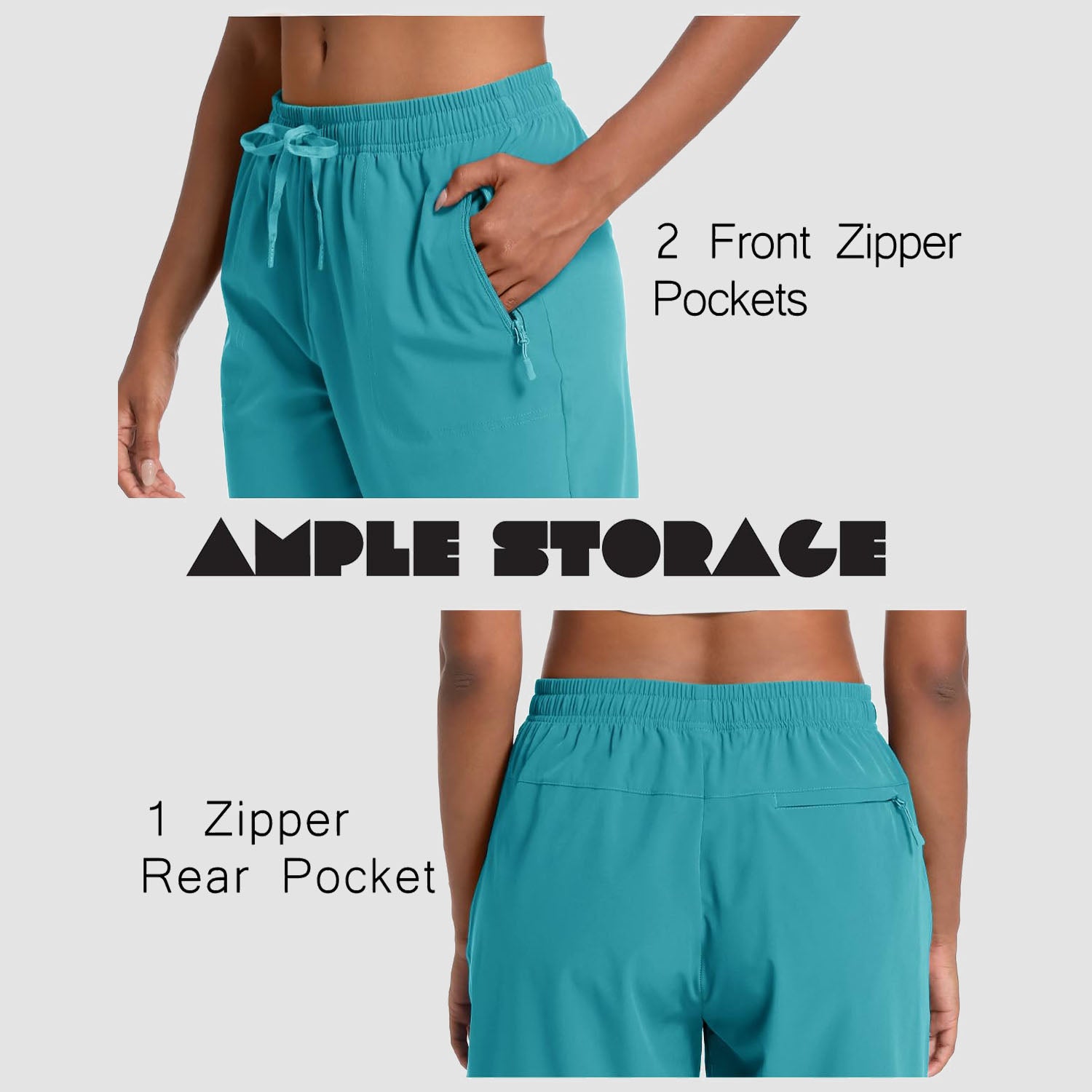 Women's Lightweight Quick-Dry Hiking Shorts with 3 Pockets - MAGCOMSEN