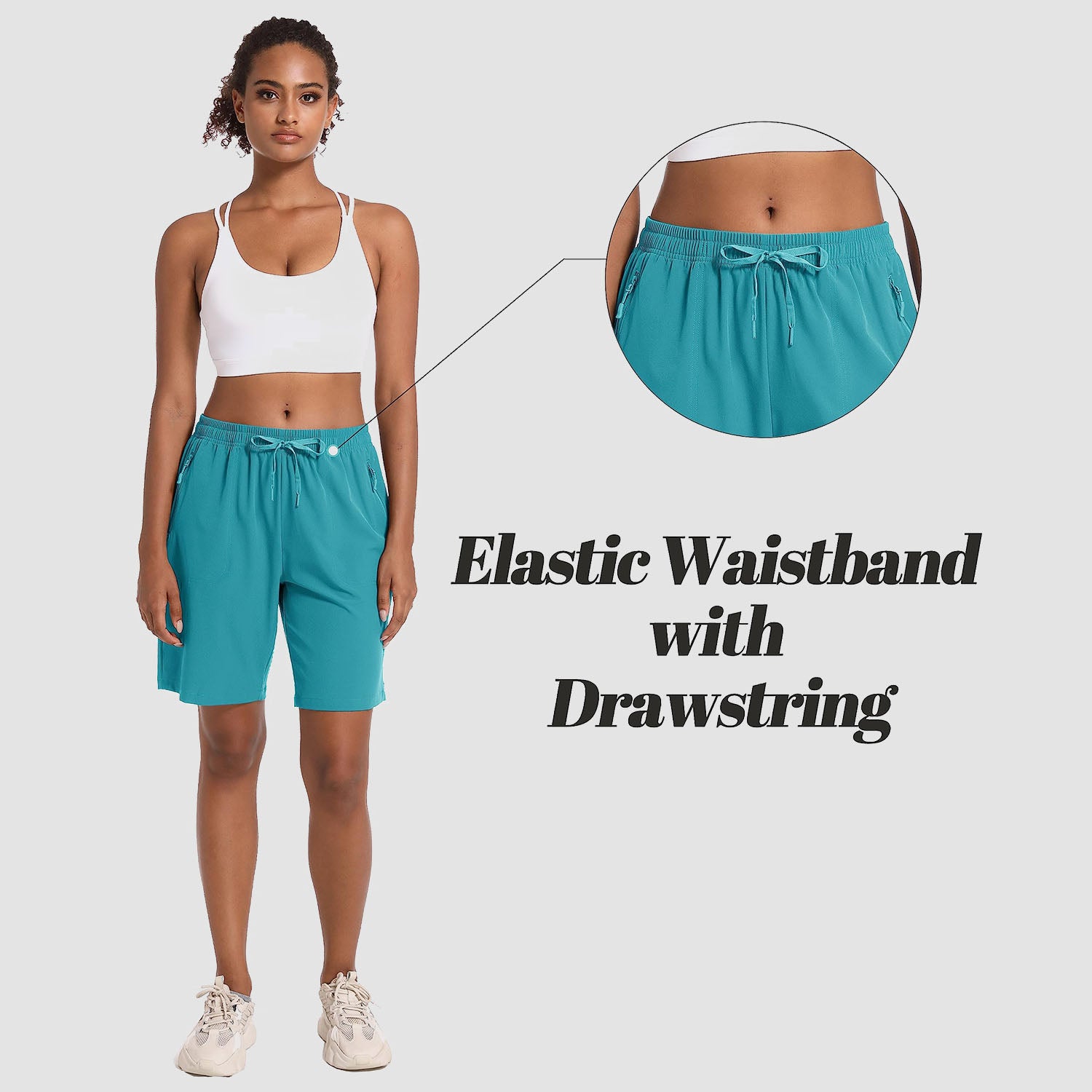 Women's Lightweight Quick-Dry Hiking Shorts with 3 Pockets - MAGCOMSEN