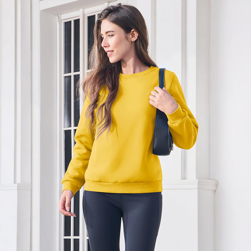 Women's Fleece Sweatshirt - Crewneck, Winter Warm & Cozy