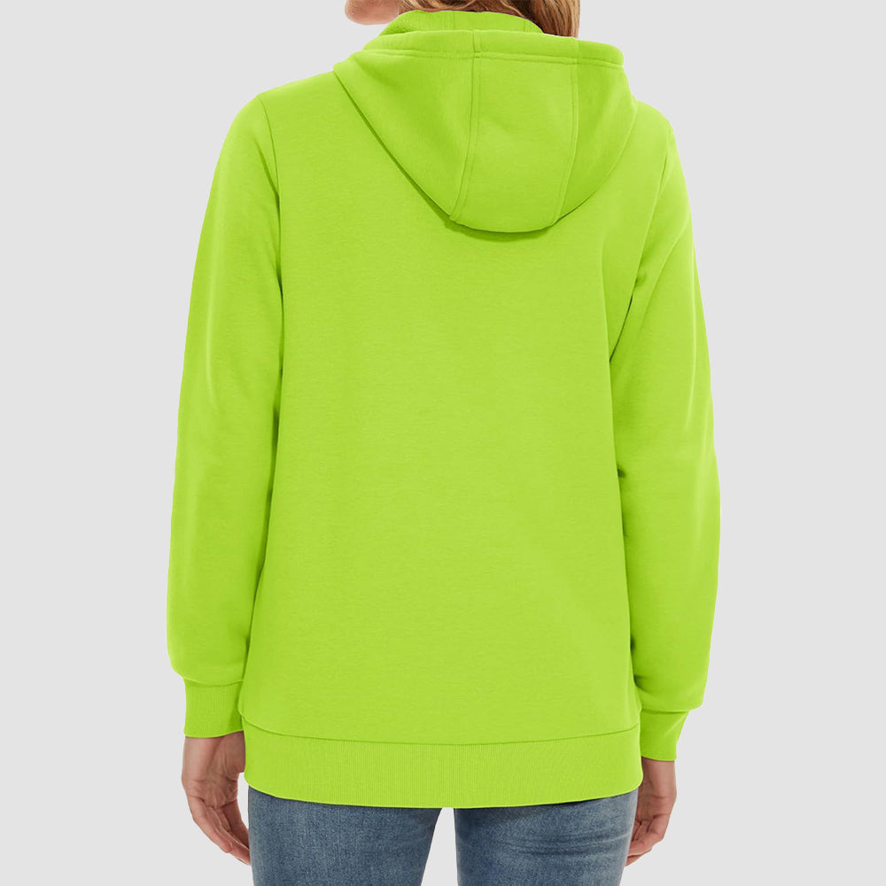 Women's Fleece Jacket - Full Zip, Hood & Pockets