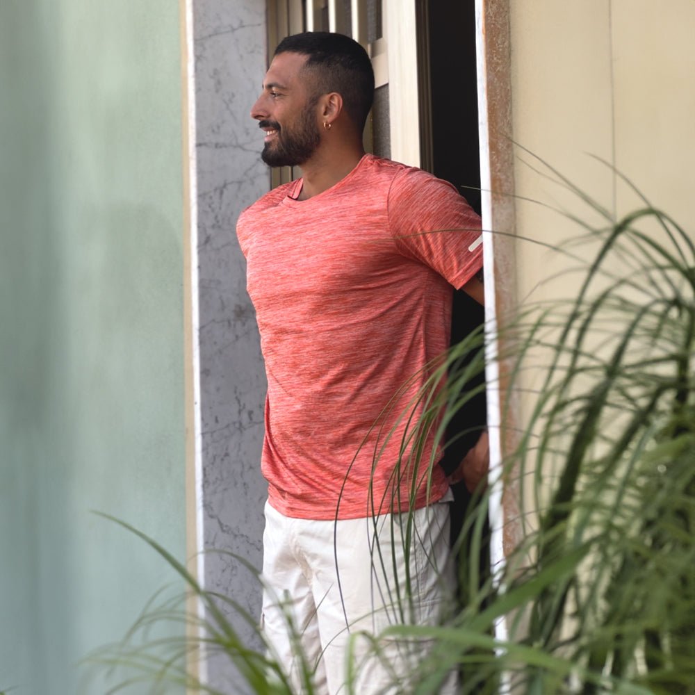 【Buy 4 Get 4th Free】Men's T - Shirt Tag Free Quick Dry Athletic Running Shirts Performance Tee - MAGCOMSEN