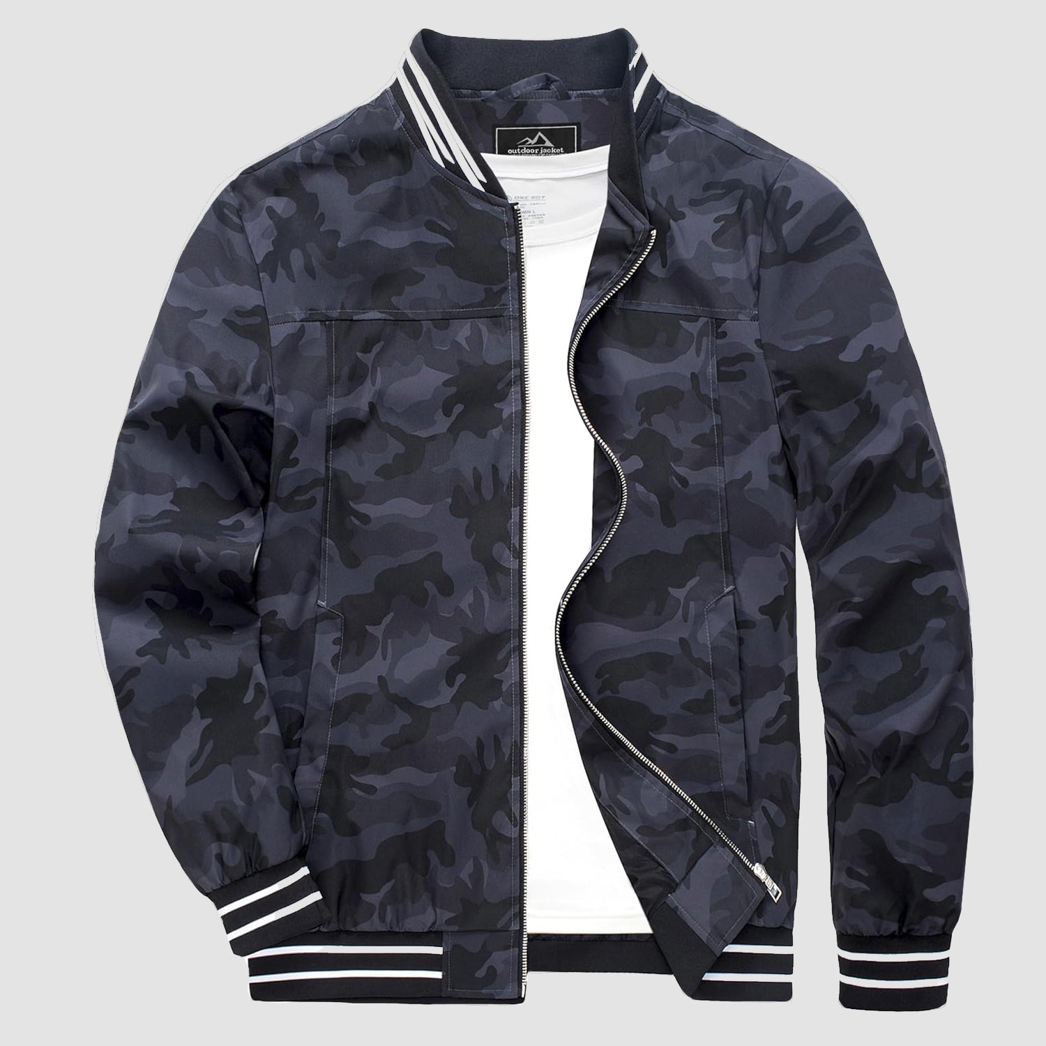 Men's Lightweight Bomber Jacket Casual Windbreaker - MAGCOMSEN