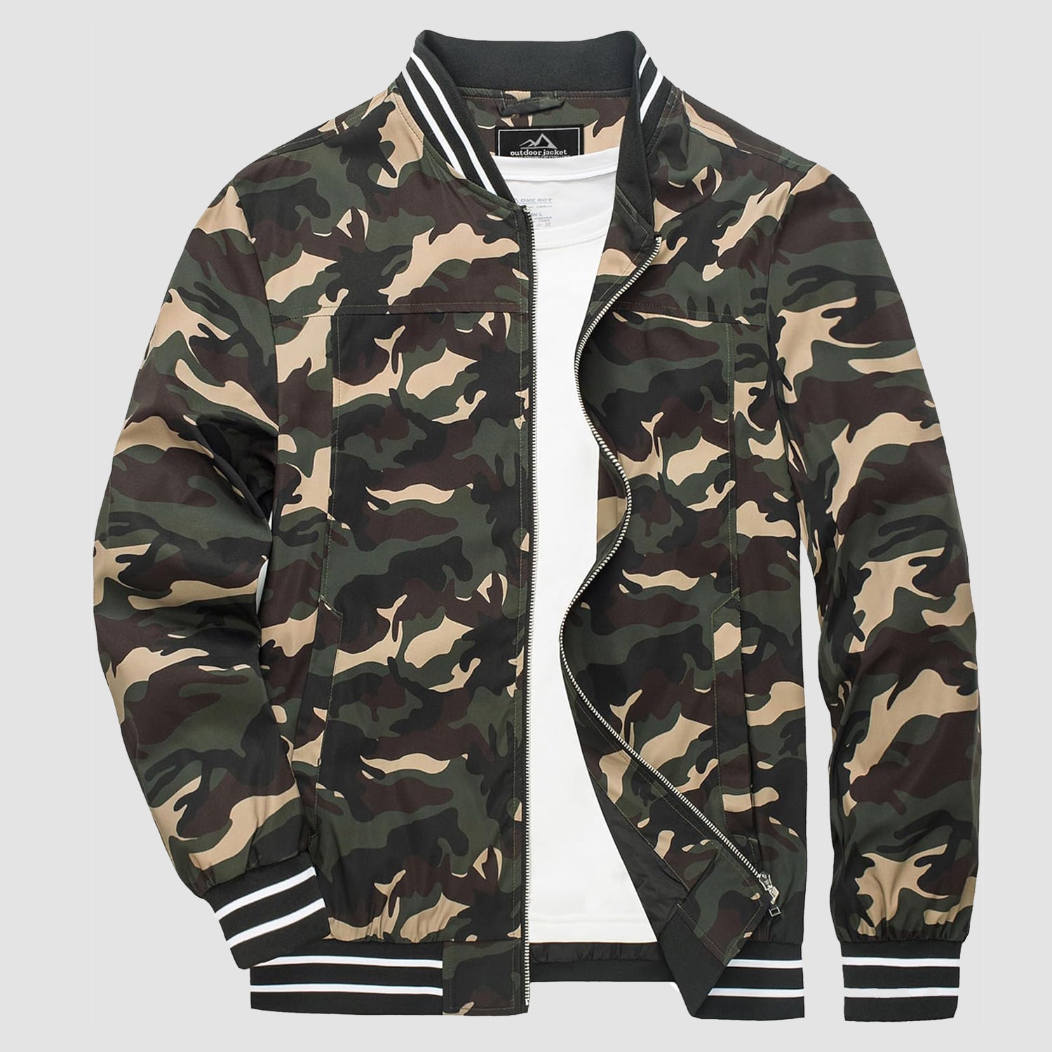 Men's Lightweight Bomber Jacket Casual Windbreaker - MAGCOMSEN