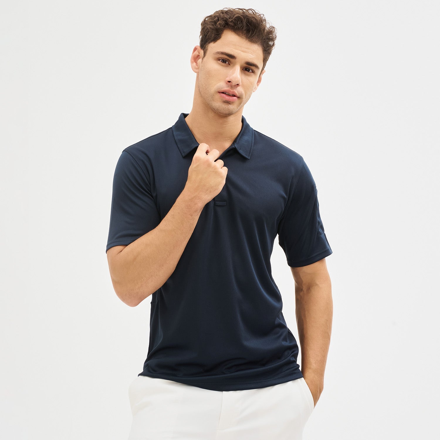 MAGCOMSEN Men's Golf Quick Dry Polo Shirt Navy by MAGCOMSEN #Color_Navy