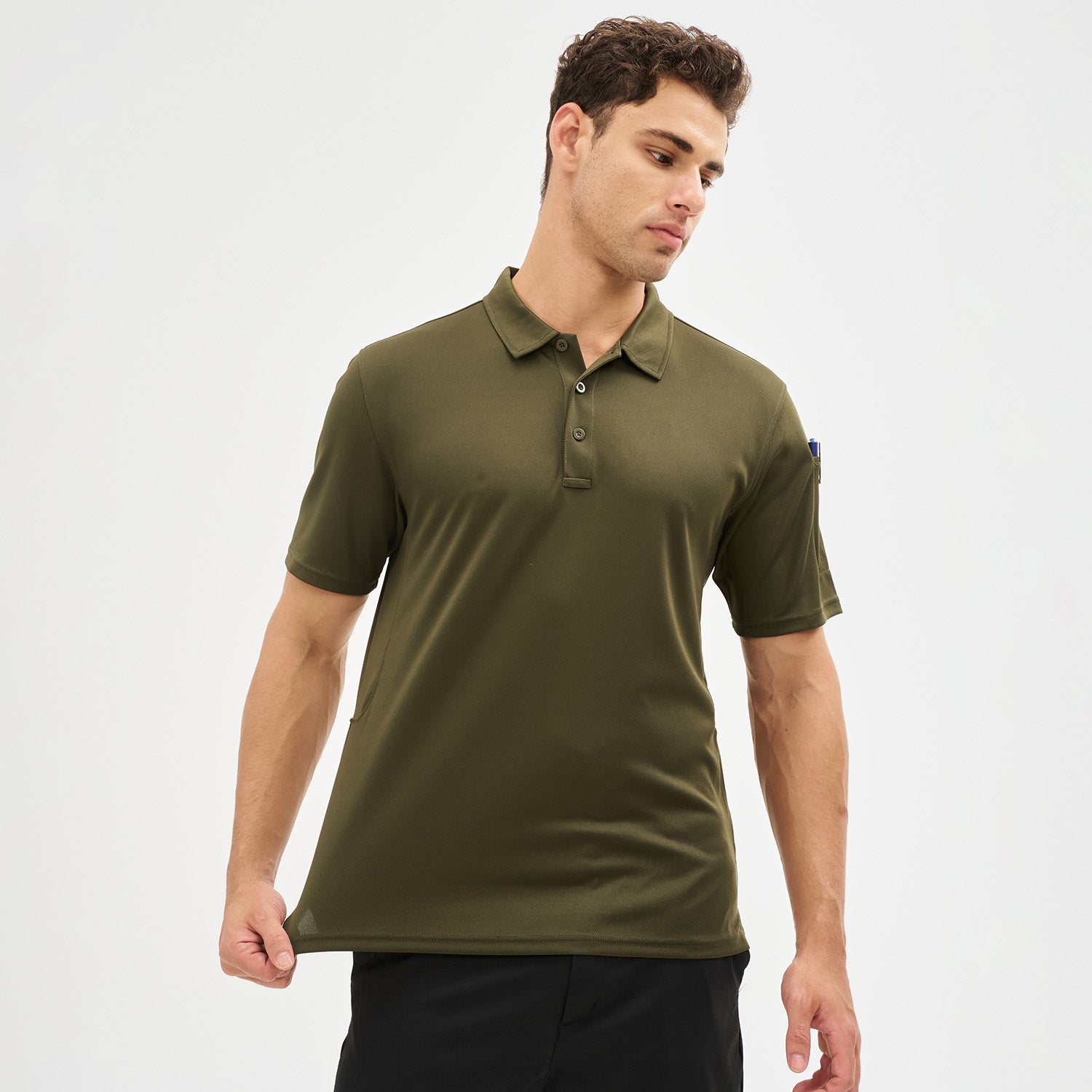 MAGCOMSEN Men's Golf Quick Dry Polo Shirt Brown by MAGCOMSEN #Color_Brown