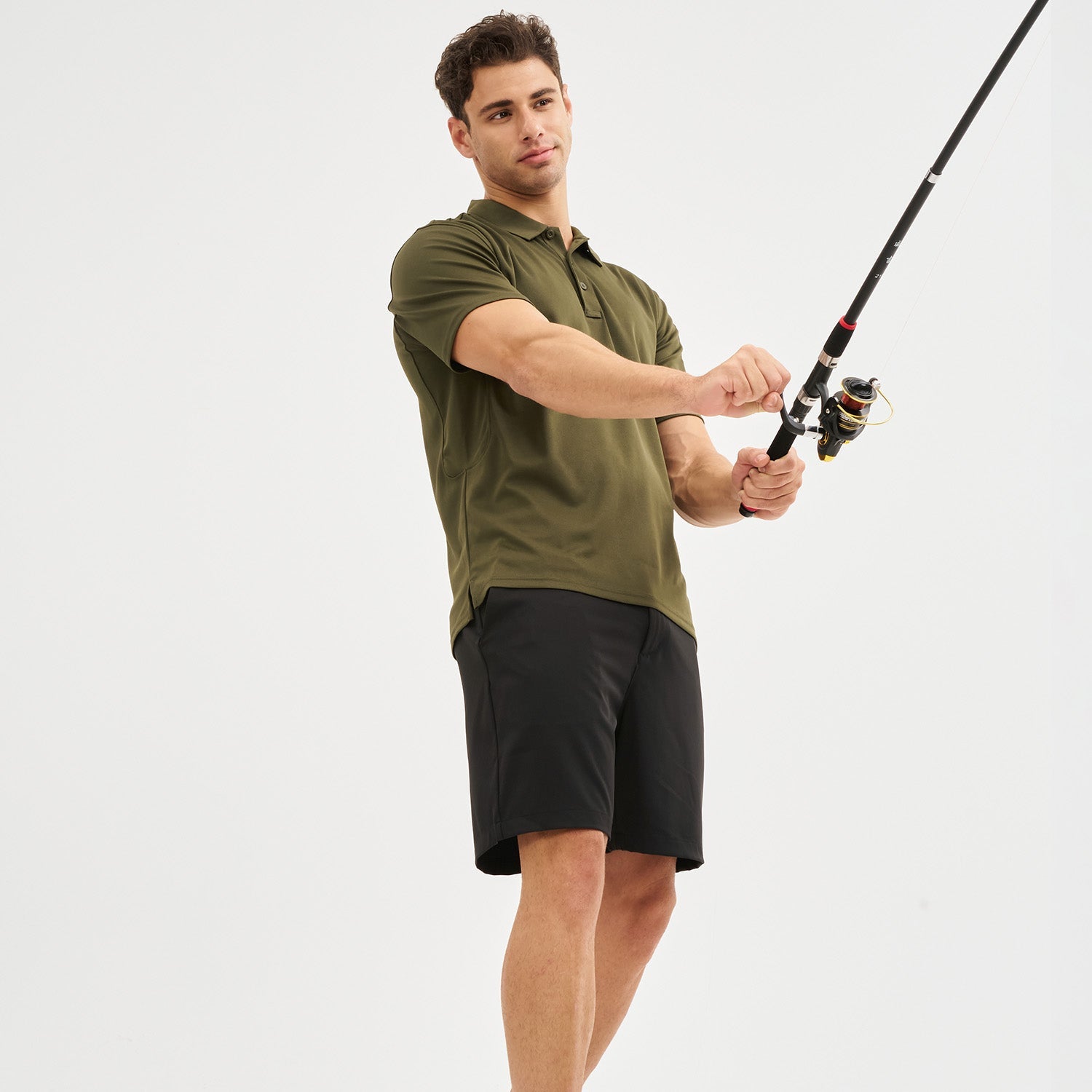 MAGCOMSEN Men's Golf Quick Dry Polo Shirt Brown by MAGCOMSEN #Color_Brown