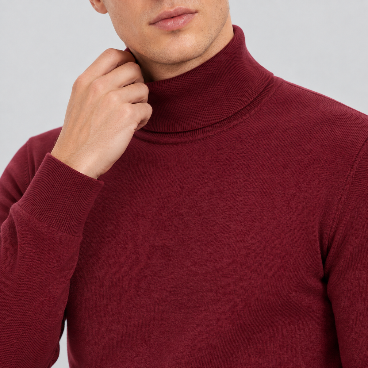 Men's Lightweight Knit Turtleneck Sweater