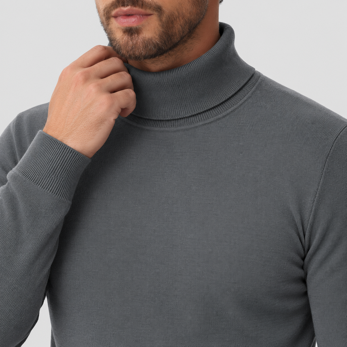 Men's Lightweight Knit Turtleneck Sweater