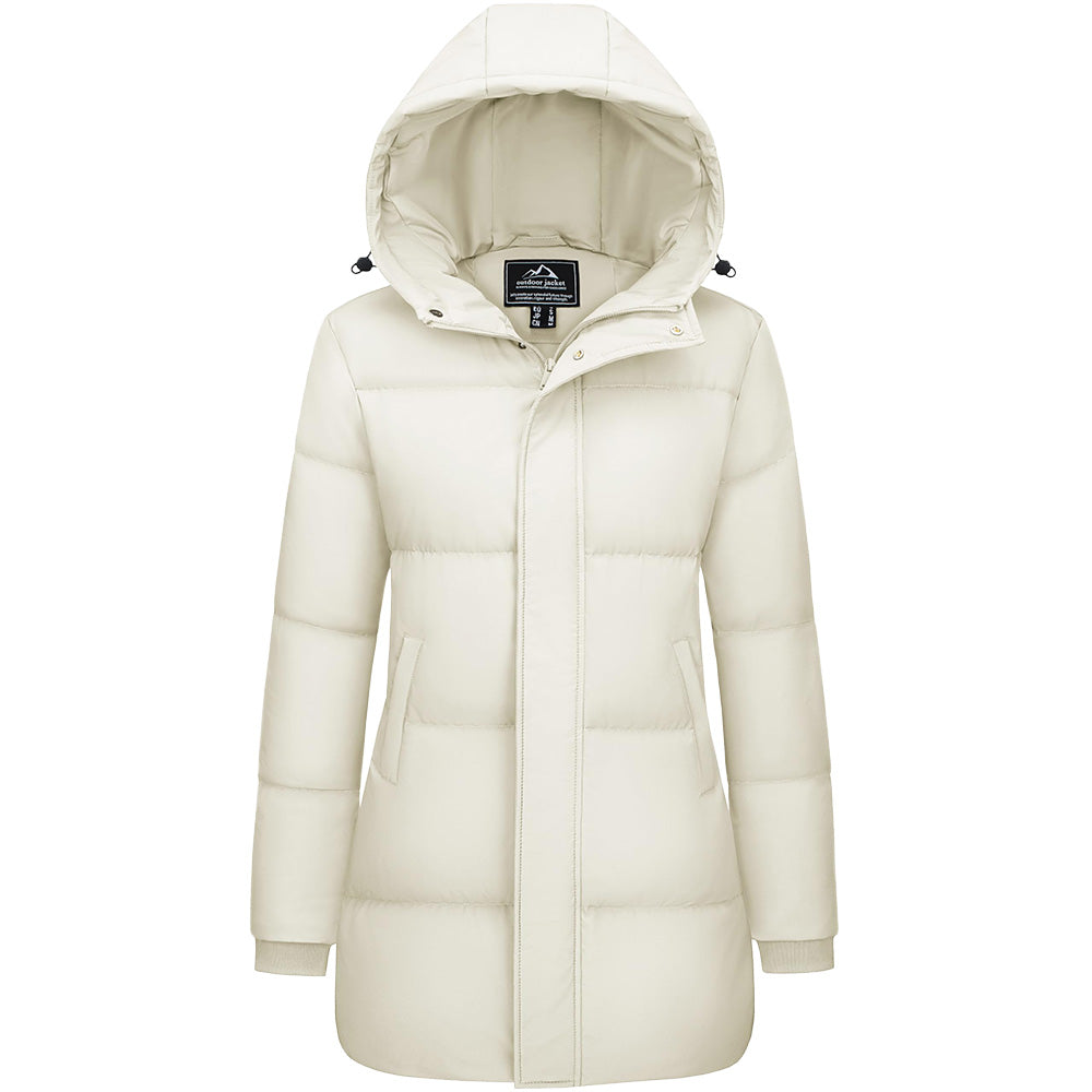 Women's Long Down Parka Waterproof Hooded Winter Puffer Coat