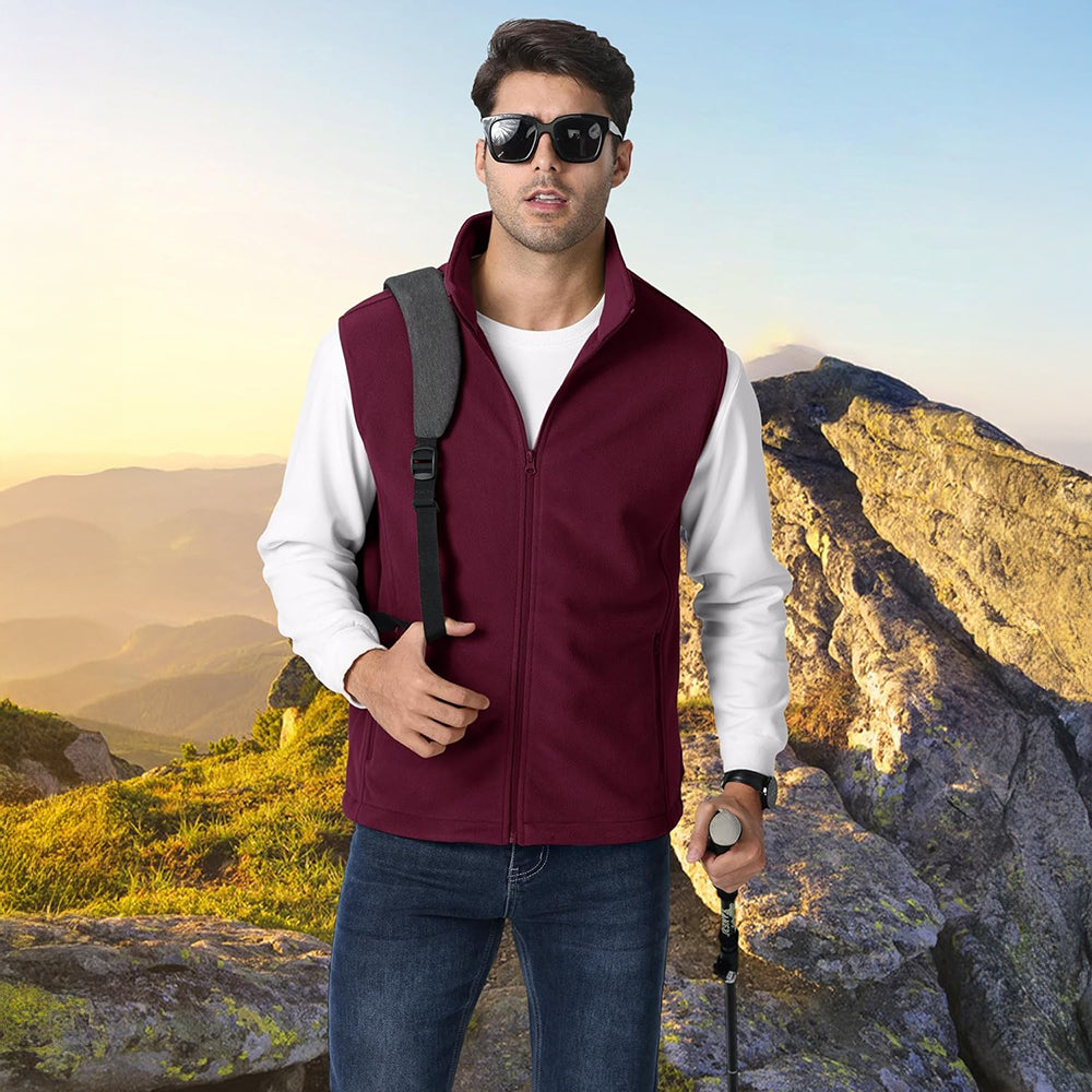 Men's Fleece Vest Lightweight Warm Winter Outerwear