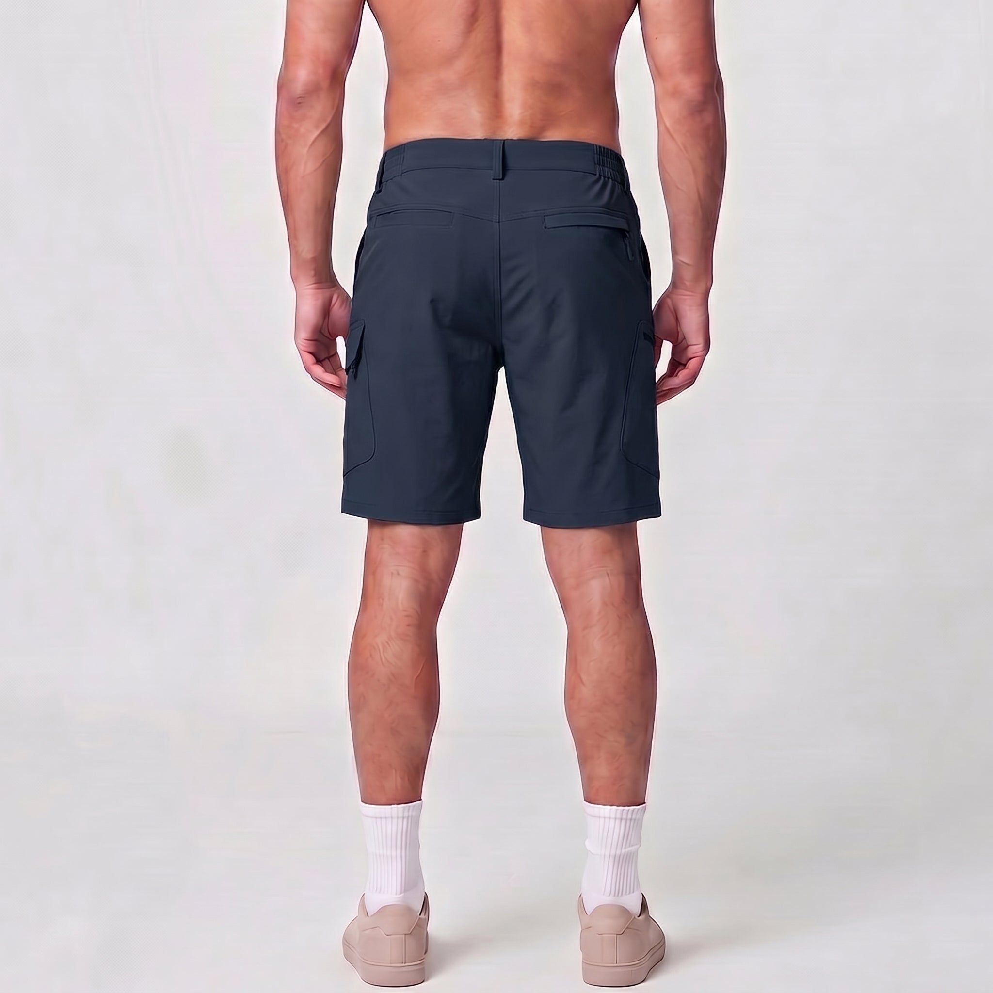 Men 9 Inch Hiking Cargo Shorts - Water Resistant 7 Pocket Stretch Tactical Shorts Navy by MAGCOMSEN
