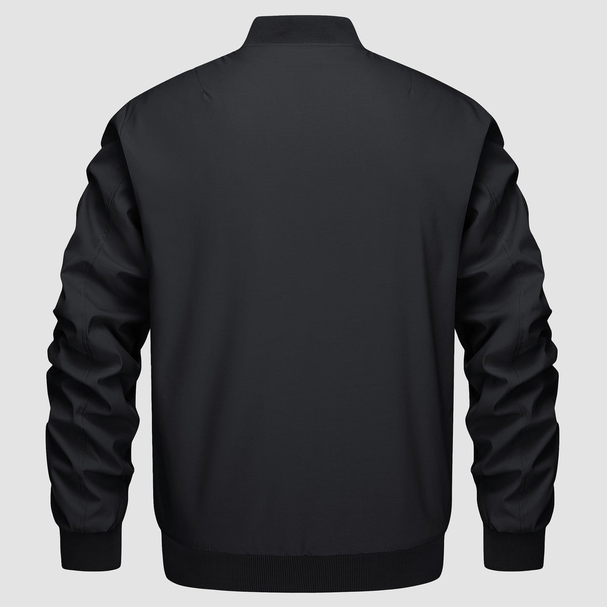 Black MAGCOMSEN Men's Bomber Jacket – Casual Zip-Up Windbreaker in #Color_Black