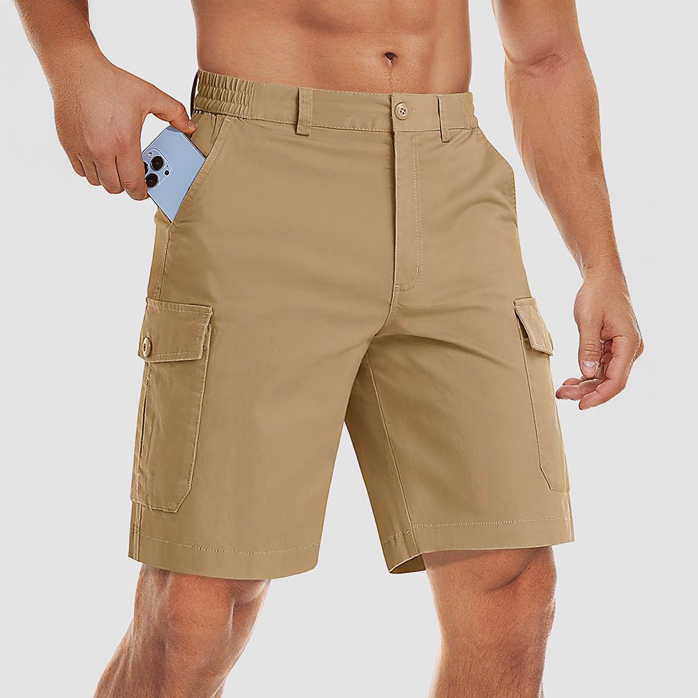 Men's Cargo Shorts Casual Work Shorts Khaki by MAGCOMSEN