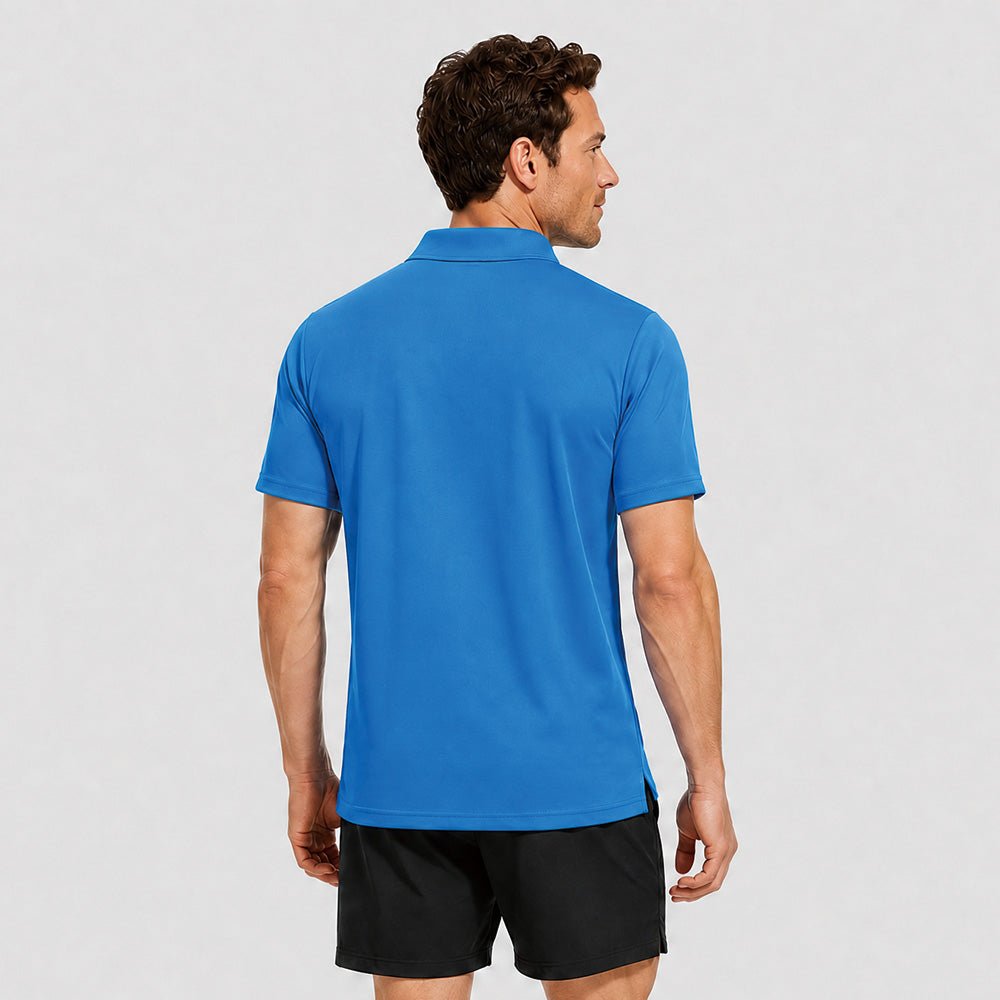 Azure MAGCOMSEN Men's Golf Quick Dry Polo Shirt in #Color_Azure