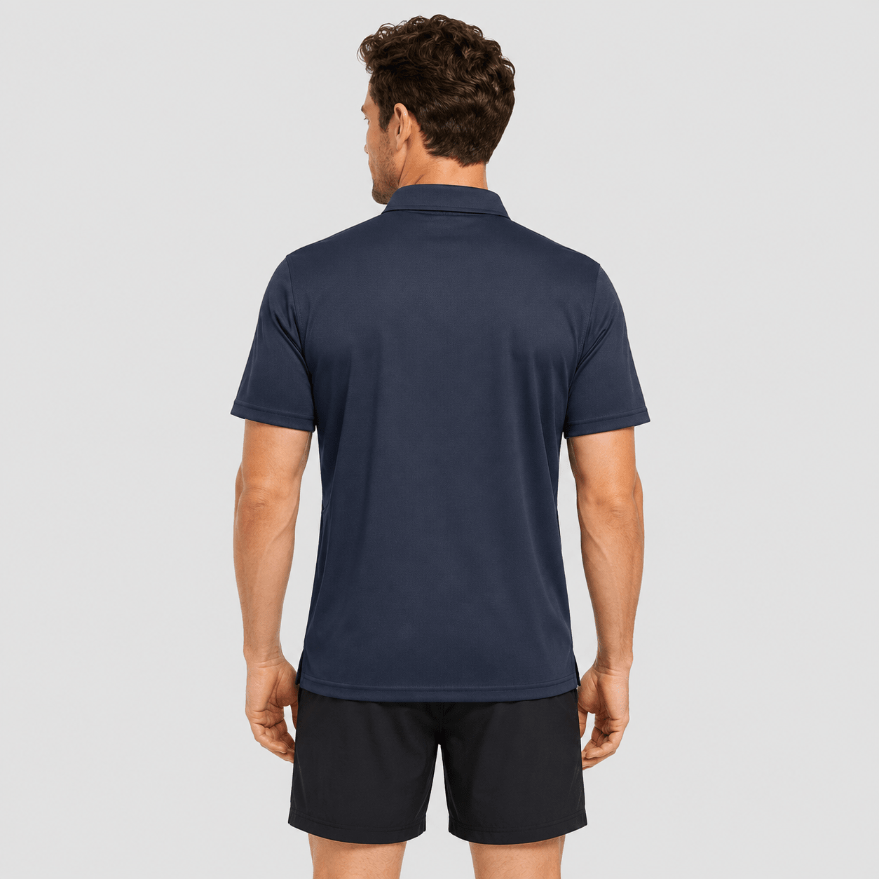 Navy MAGCOMSEN Men's Golf Quick Dry Polo Shirt in #Color_Navy