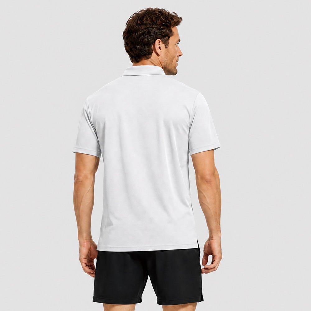 White MAGCOMSEN Men's Golf Quick Dry Polo Shirt in #Color_White