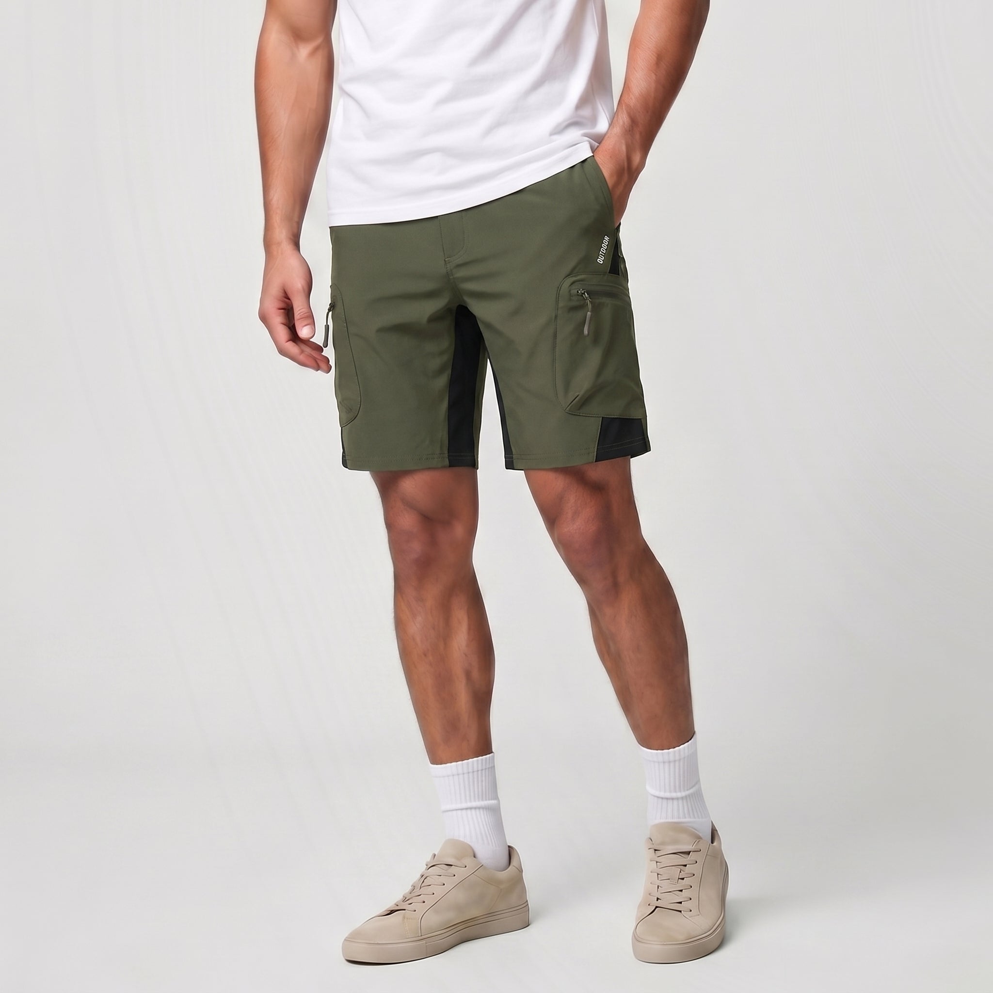 Men's Hiking Cargo Shorts - Water Resistant Quick Dry Golf Shorts Green by MAGCOMSEN