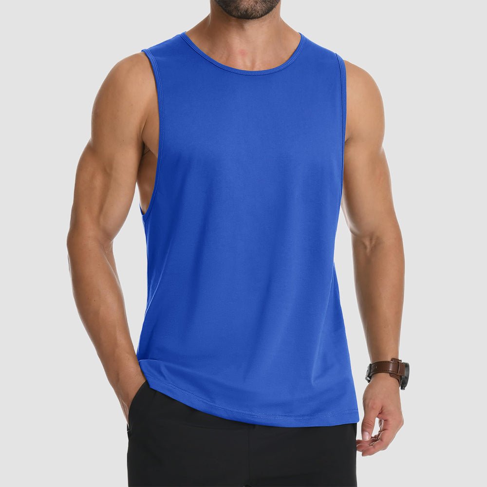 Men's Lightweight Sleeveless Tank Top Bright Blue by MAGCOMSEN