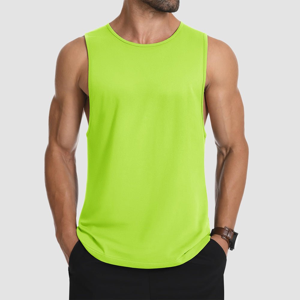 Men's Lightweight Sleeveless Tank Top Neon Green by MAGCOMSEN