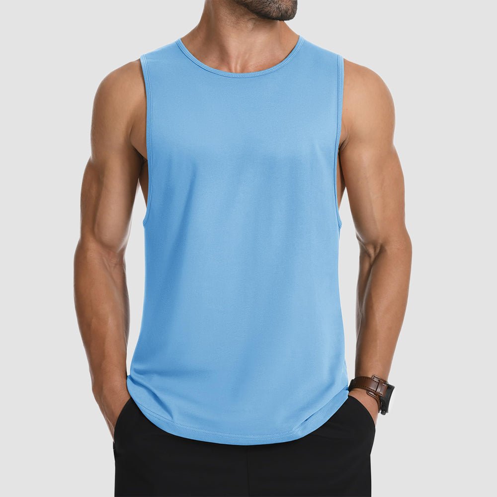 Men's Lightweight Sleeveless Tank Top Waterfall Blue by MAGCOMSEN