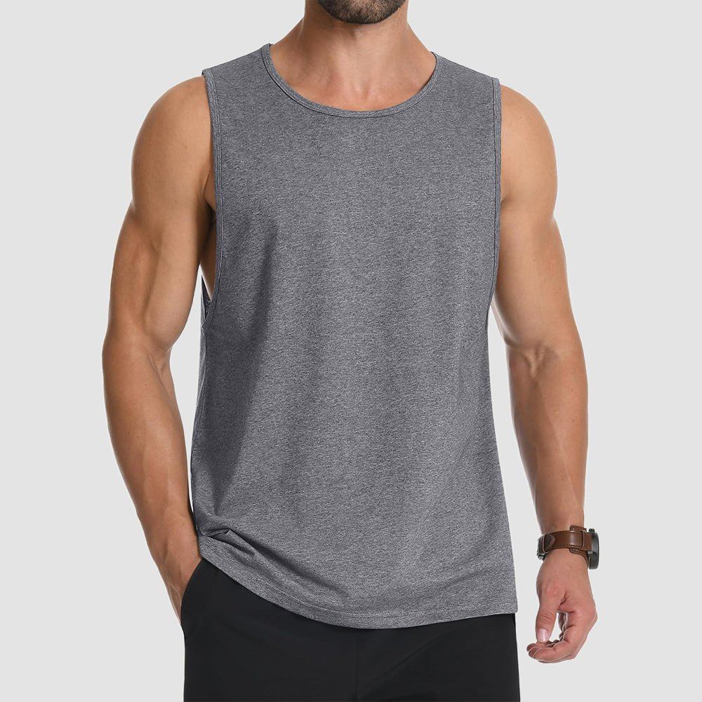 Men's Lightweight Sleeveless Tank Top Dark Grey by MAGCOMSEN