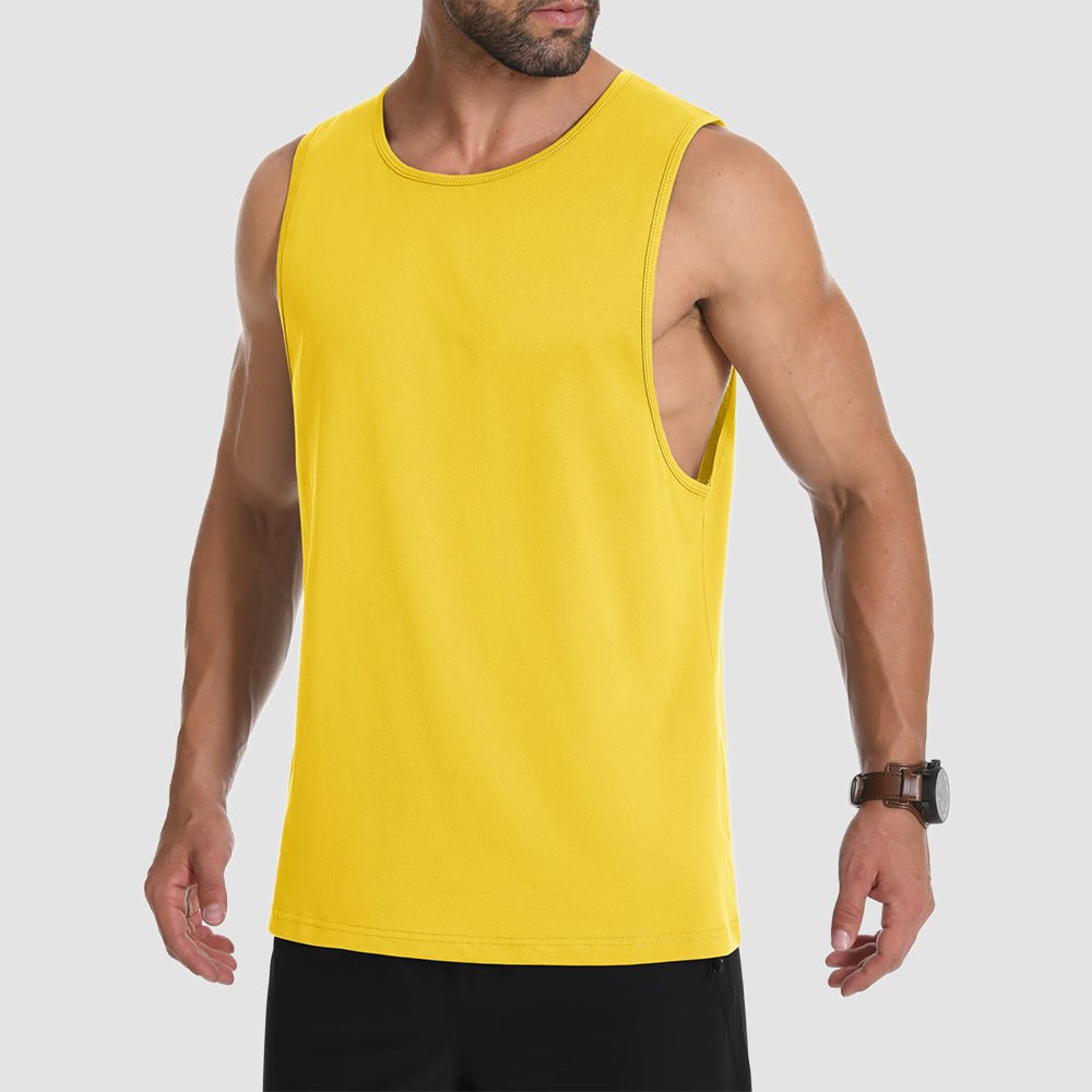 Men's Lightweight Sleeveless Tank Top Yellow by MAGCOMSEN