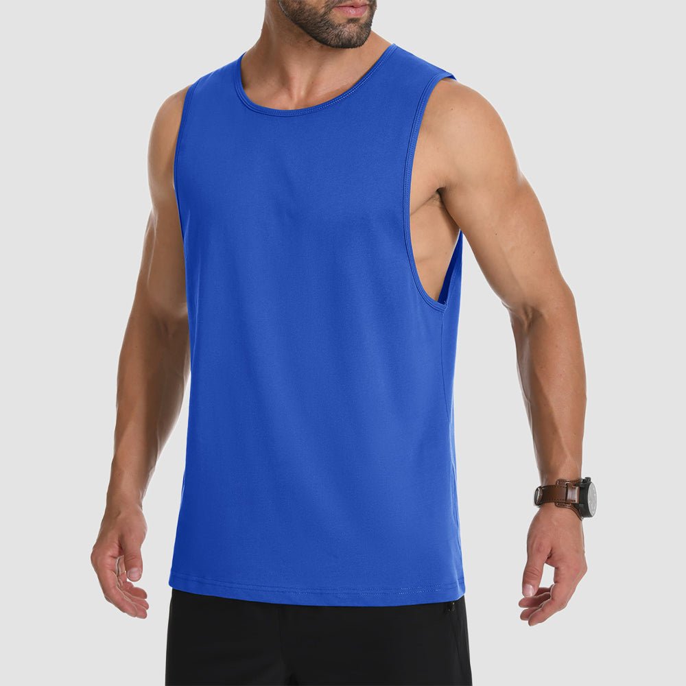 Men's Lightweight Sleeveless Tank Top Bright Blue by MAGCOMSEN