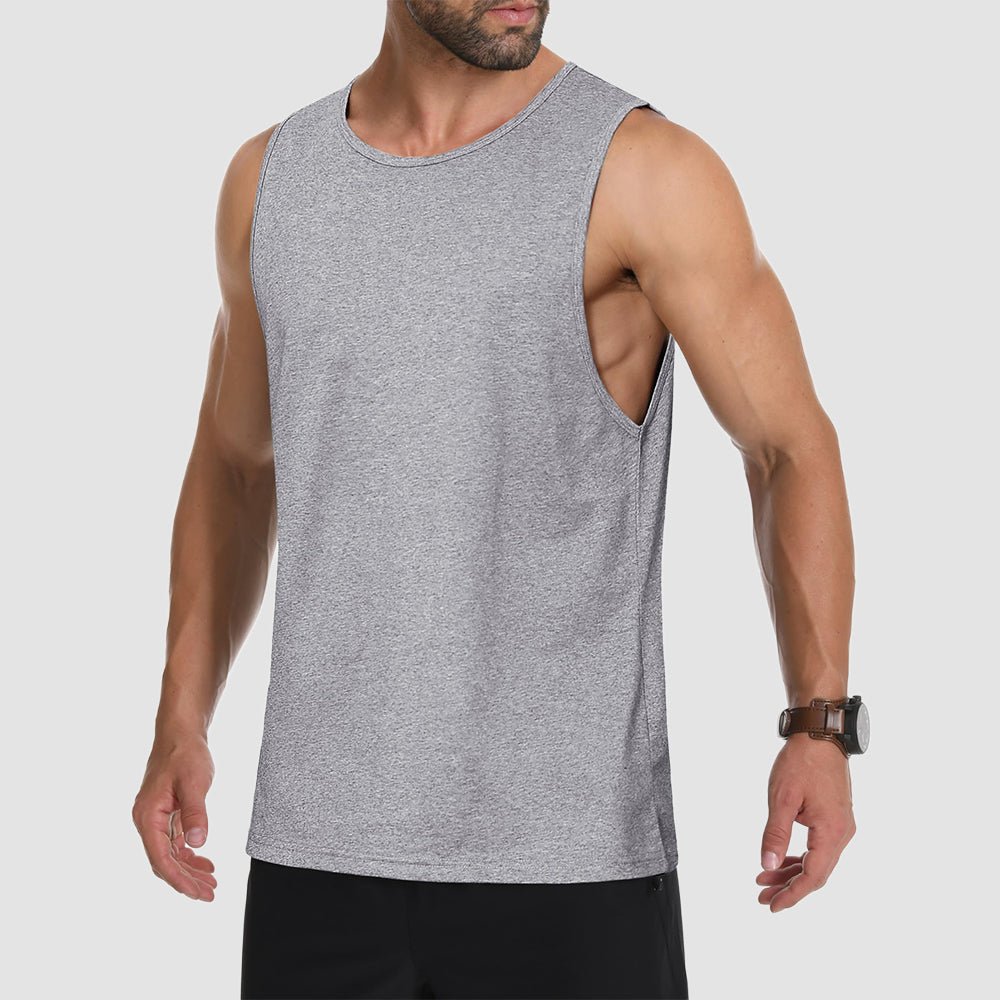 Men's Lightweight Sleeveless Tank Top Light Grey by MAGCOMSEN