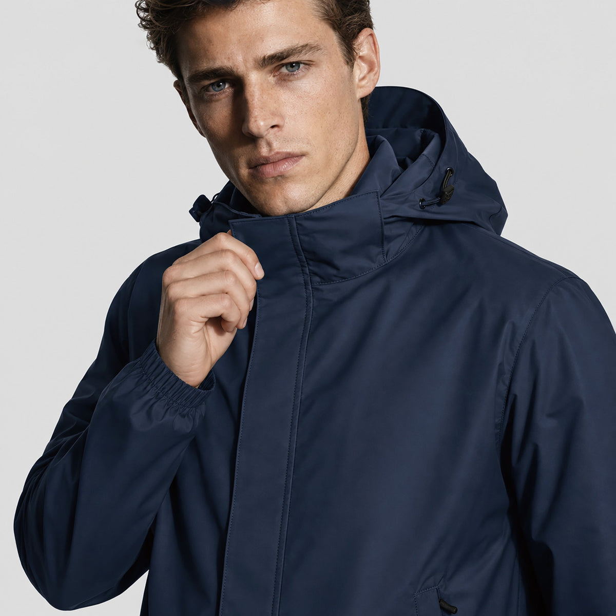 Men's Lightweight Waterproof Rain Jacket Breathable Hooded Windbreaker Shell Navy by MAGCOMSEN