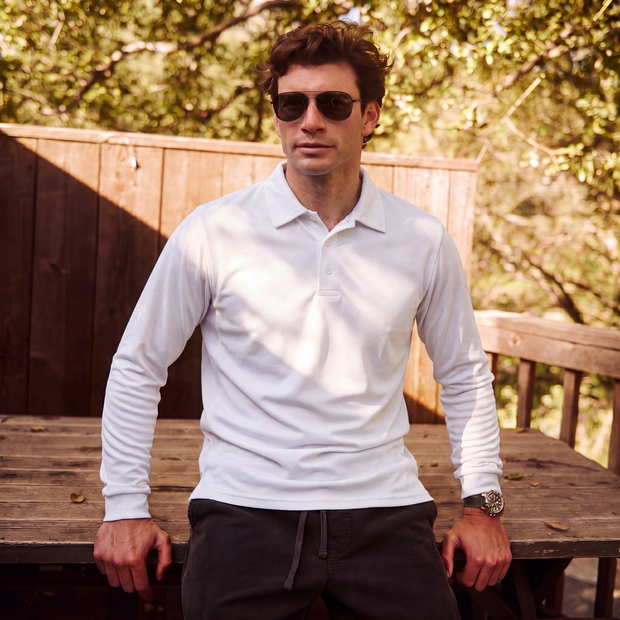 Men's Quick - Dry Tactical Polo Shirt – Golf & Performance White by MAGCOMSEN