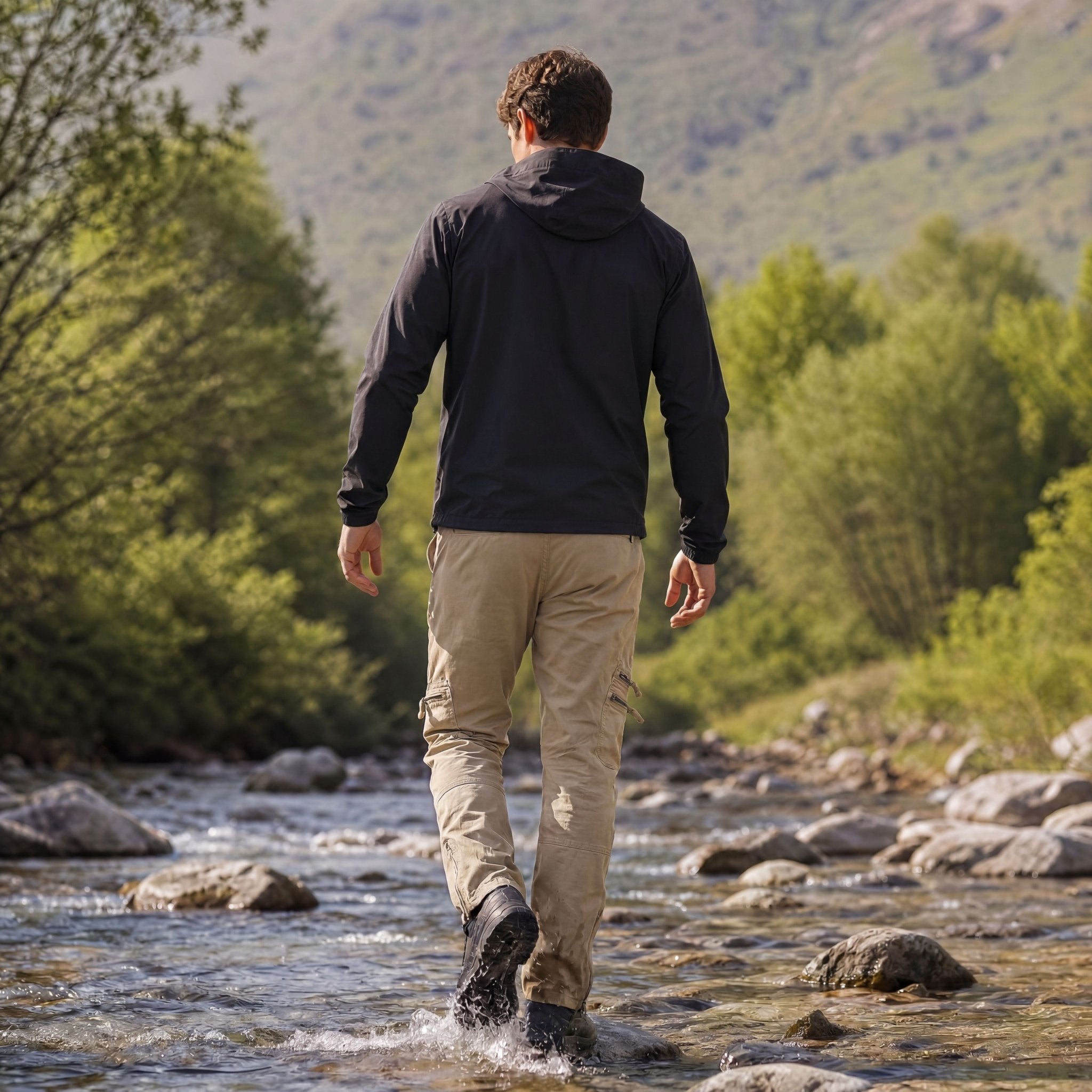 Men's Tactical Cargo Pants with 9 Pockets for Hiking Sand by MAGCOMSEN