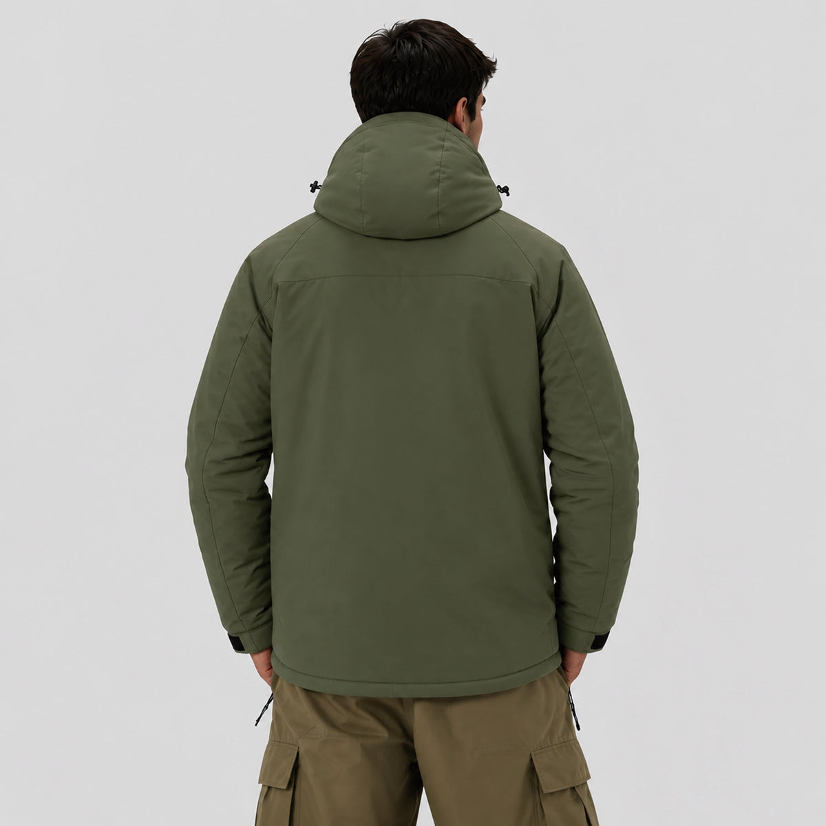 Men's Waterproof Ski Jacket 10k Fleece Lined Winter Snowboard Coat with 7 Pockets Army Green by MAGCOMSEN