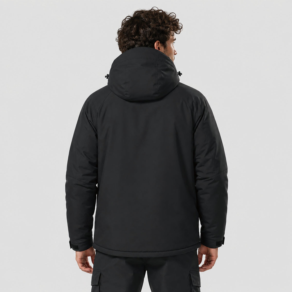 Men's Waterproof Ski Jacket 10k Fleece Lined Winter Snowboard Coat with 7 Pockets Black by MAGCOMSEN
