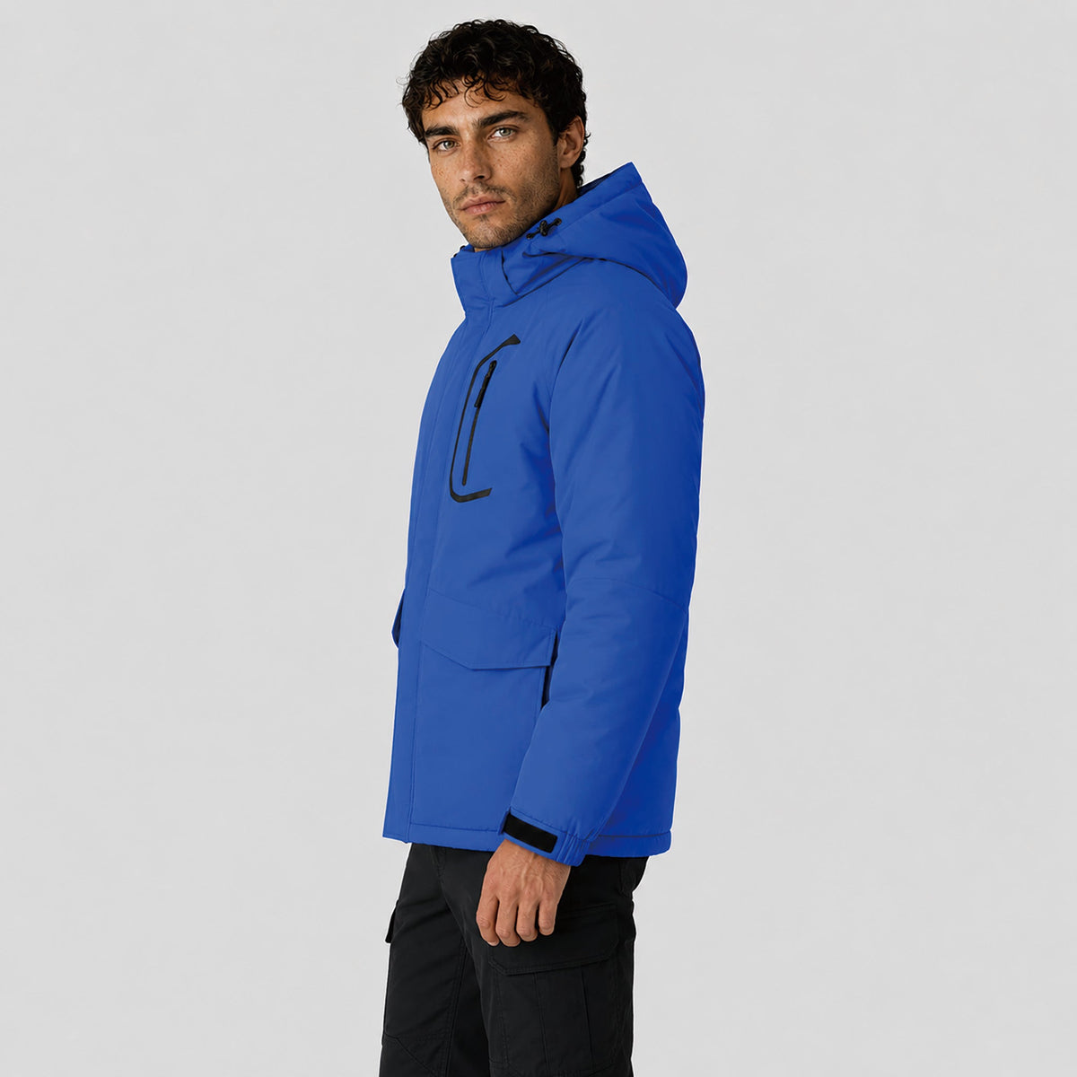 Men's Waterproof Ski Jacket 10k Fleece Lined Winter Snowboard Coat with 7 Pockets Color Blue by MAGCOMSEN