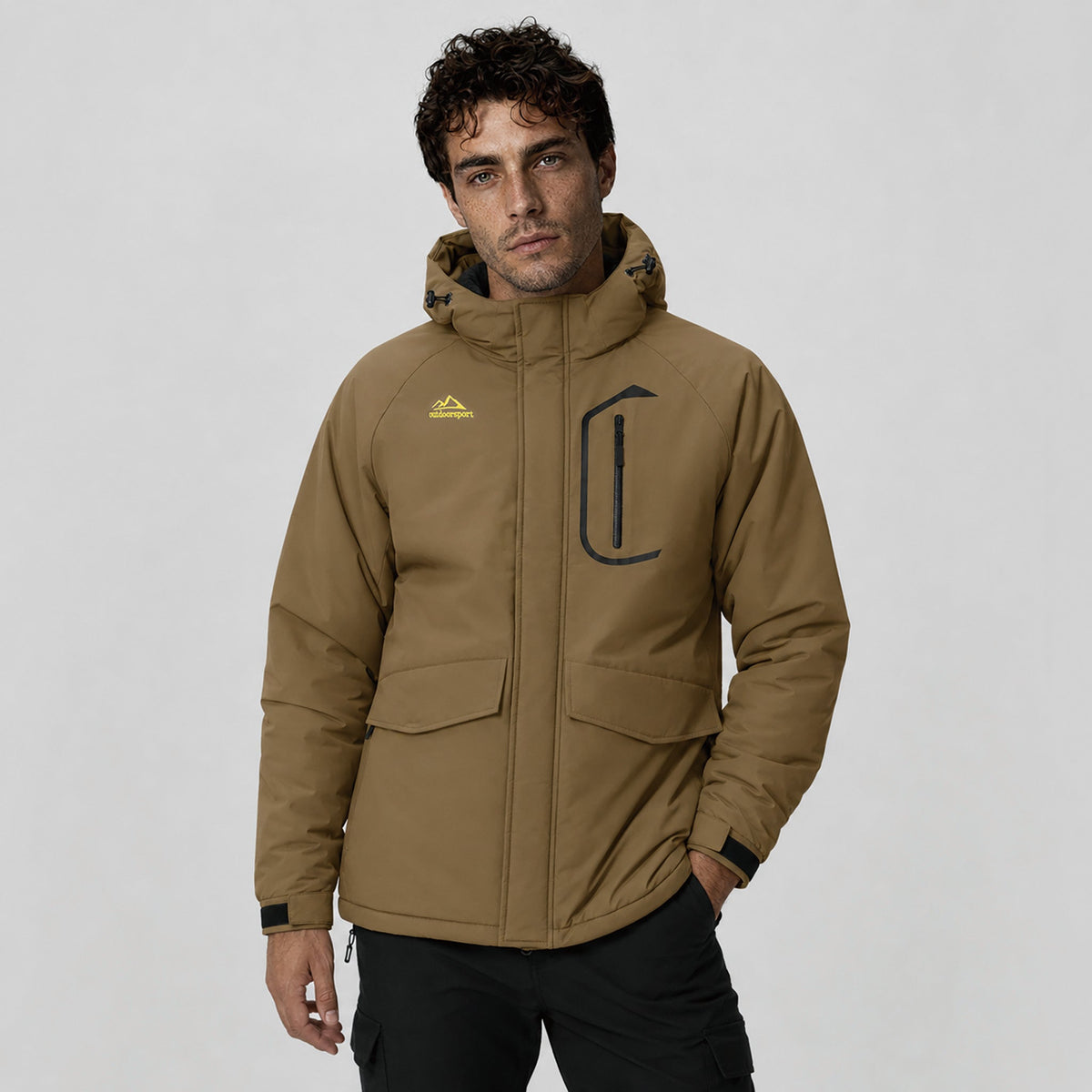 Men's Waterproof Ski Jacket 10k Fleece Lined Winter Snowboard Coat with 7 Pockets Coffee by MAGCOMSEN
