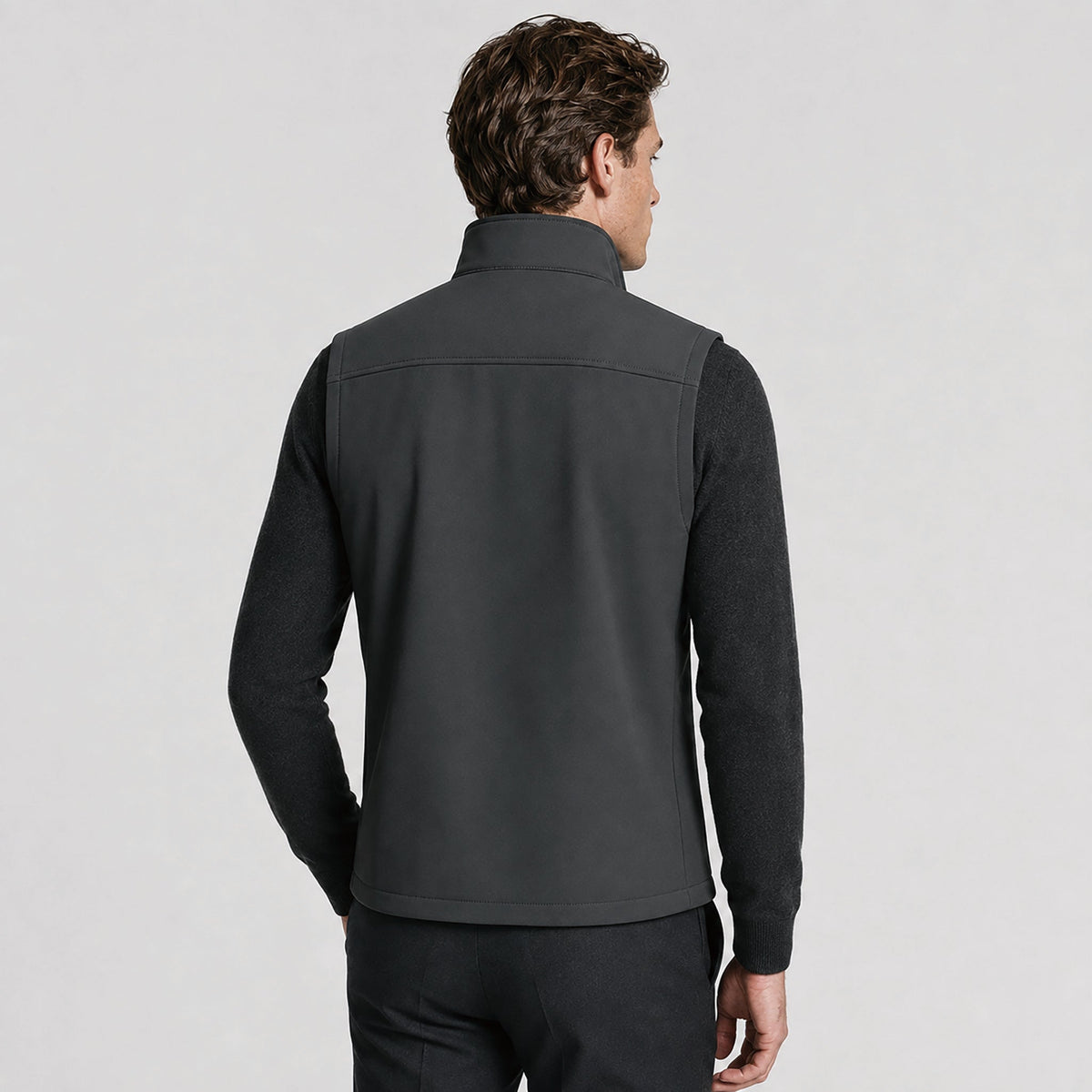 Men’s Waterproof Softshell Golf Vest 6-Pocket Fleece Lined Windproof Jacket Dark Grey by MAGCOMSEN