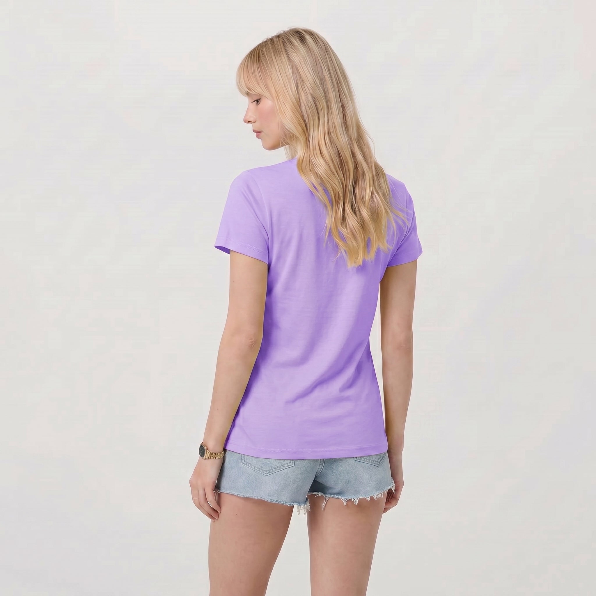 Women UPF 50 Plus V Neck Workout Top - Cooling Quick Dry Hiking Shirt Purple by MAGCOMSEN