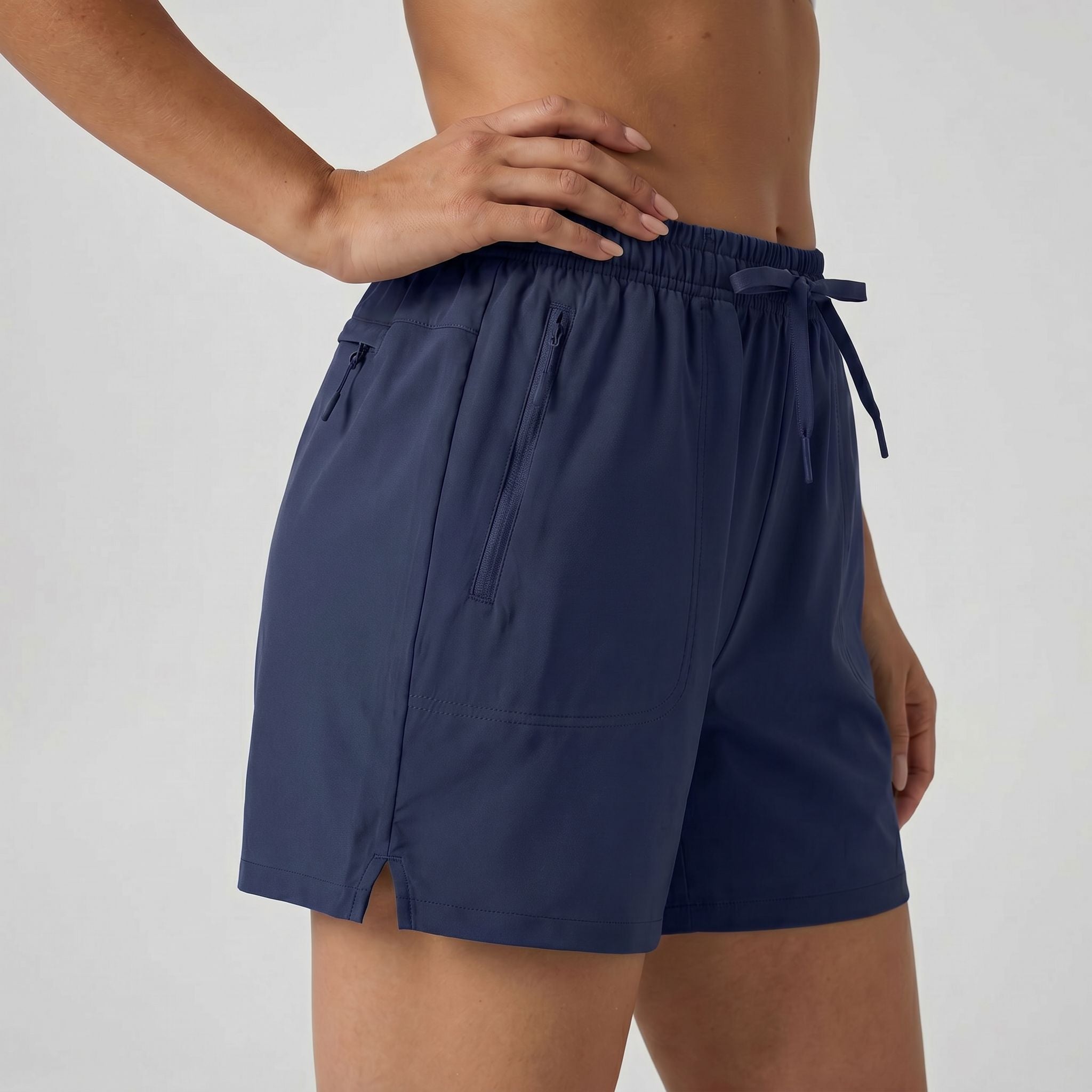 Women's 5 Inch Water Resistant Hiking Shorts UPF 50 Plus Quick Dry Golf Shorts with Zipper Pockets Navy by MAGCOMSEN