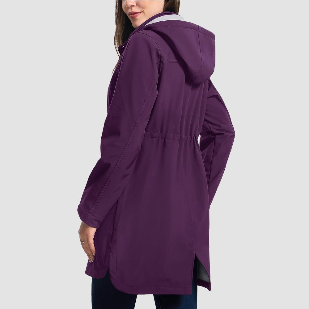 Women's Fleece Lined Jacket Hooded Warm Winter Coat Purple Red by MAGCOMSEN