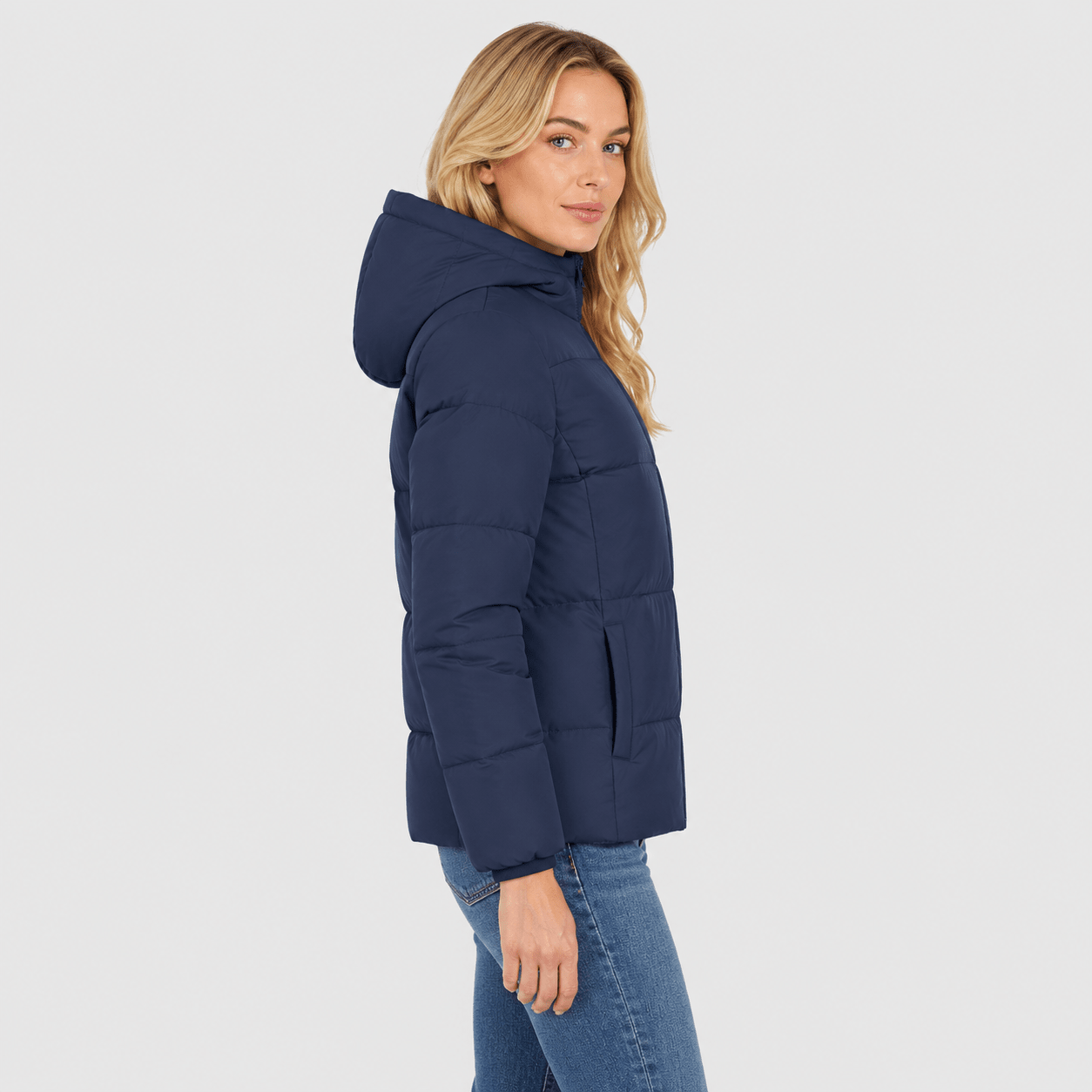 Navy MAGCOMSEN Women’s Hooded Down Jacket Lightweight Thermal Quilted Winter Coat in #Color_Navy