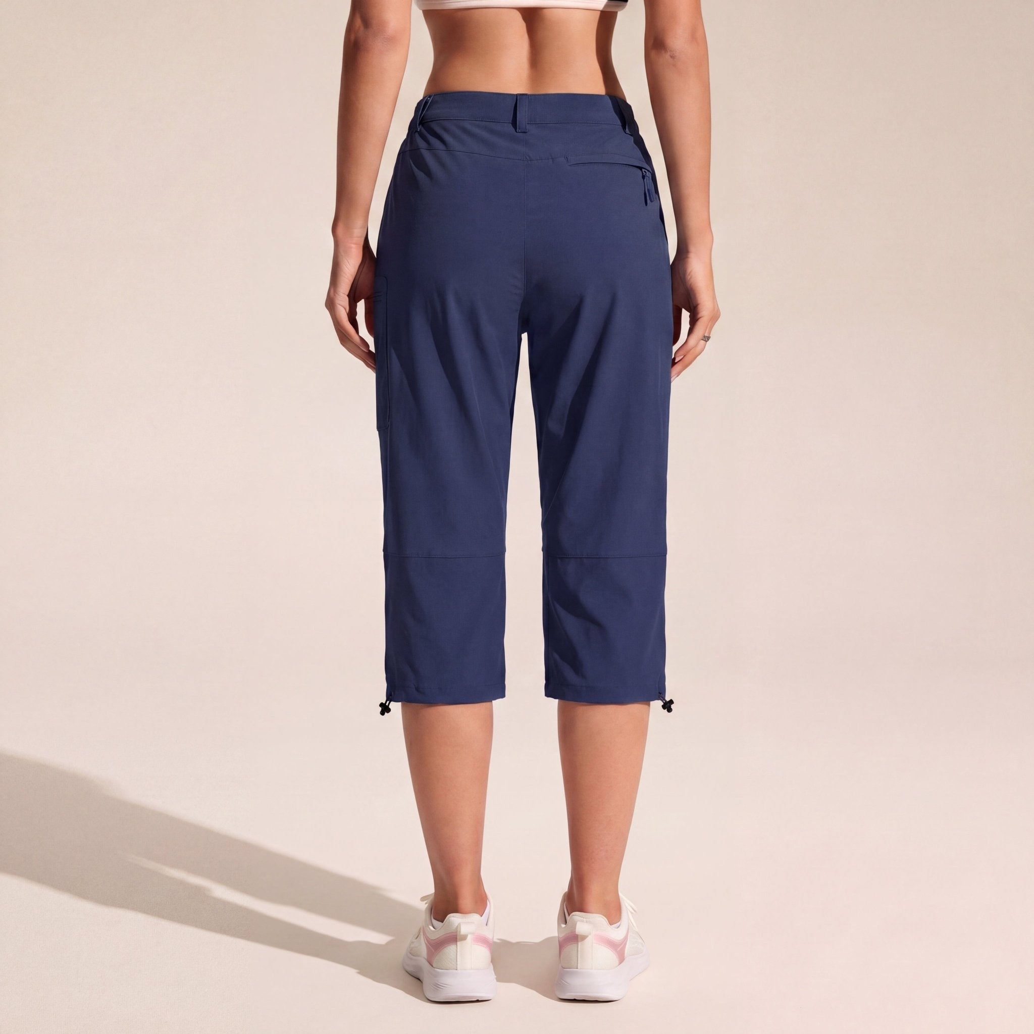 Women's Lightweight Water - Resistant Hiking Capris with 5 Pockets Navy by MAGCOMSEN